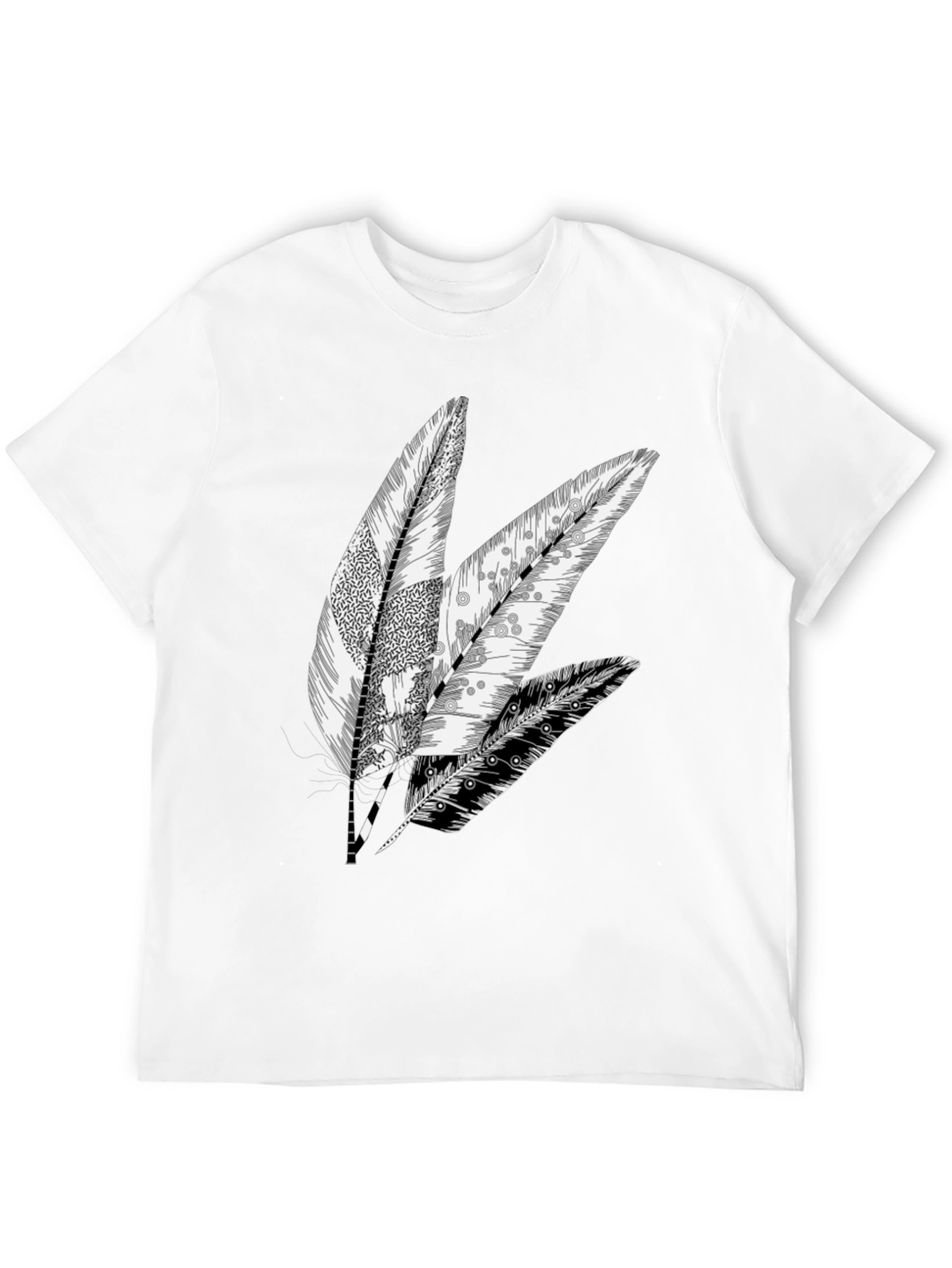 Black Feather Graphic Black Tee view 12