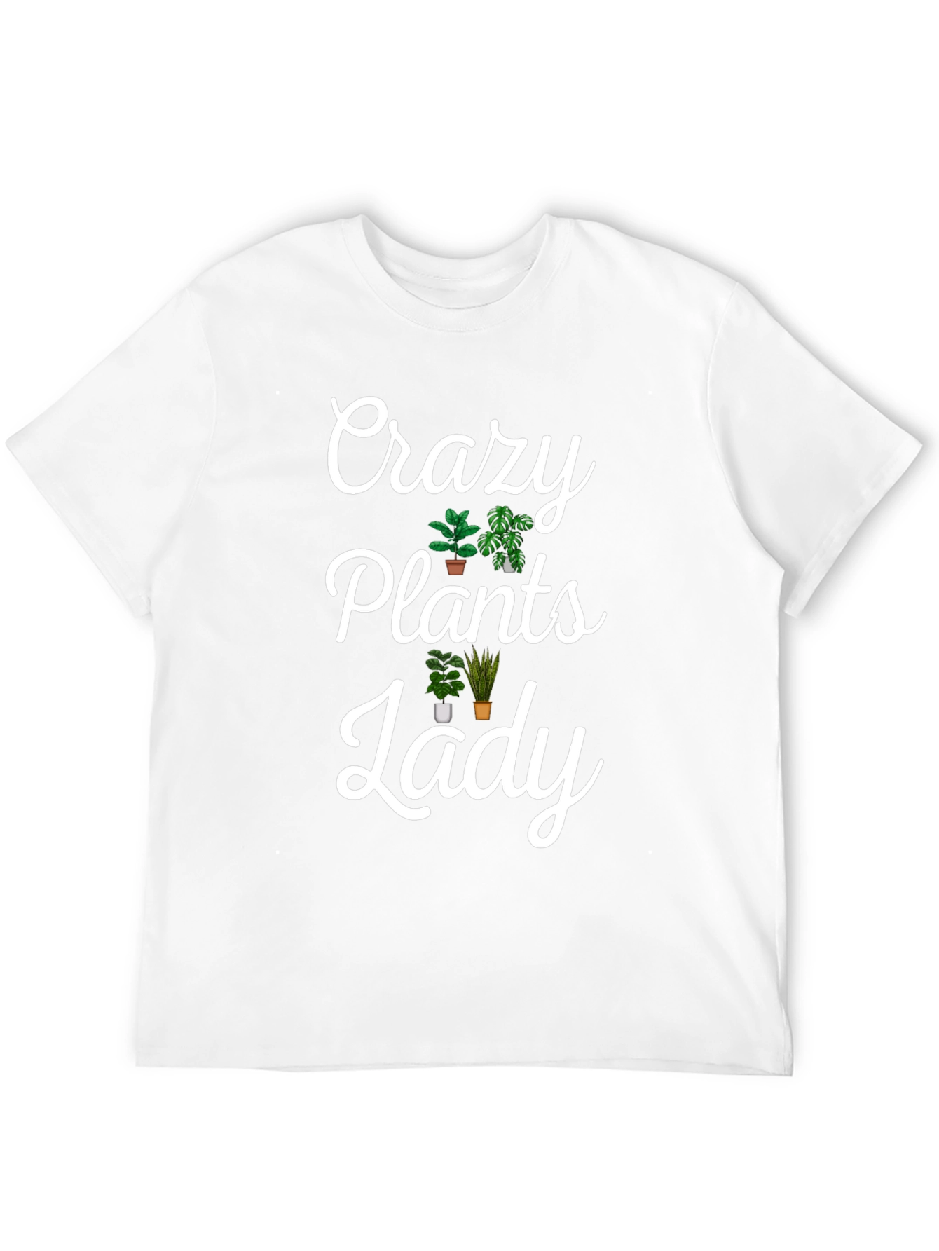 Black Crazy Plants Lady Graphic Tee - Novelty T-Shirt view 12