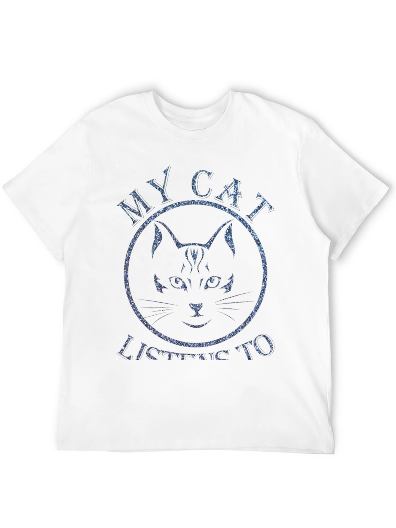 Black My Cat Listening To T-Shirt - Funny Cat Tee view 12