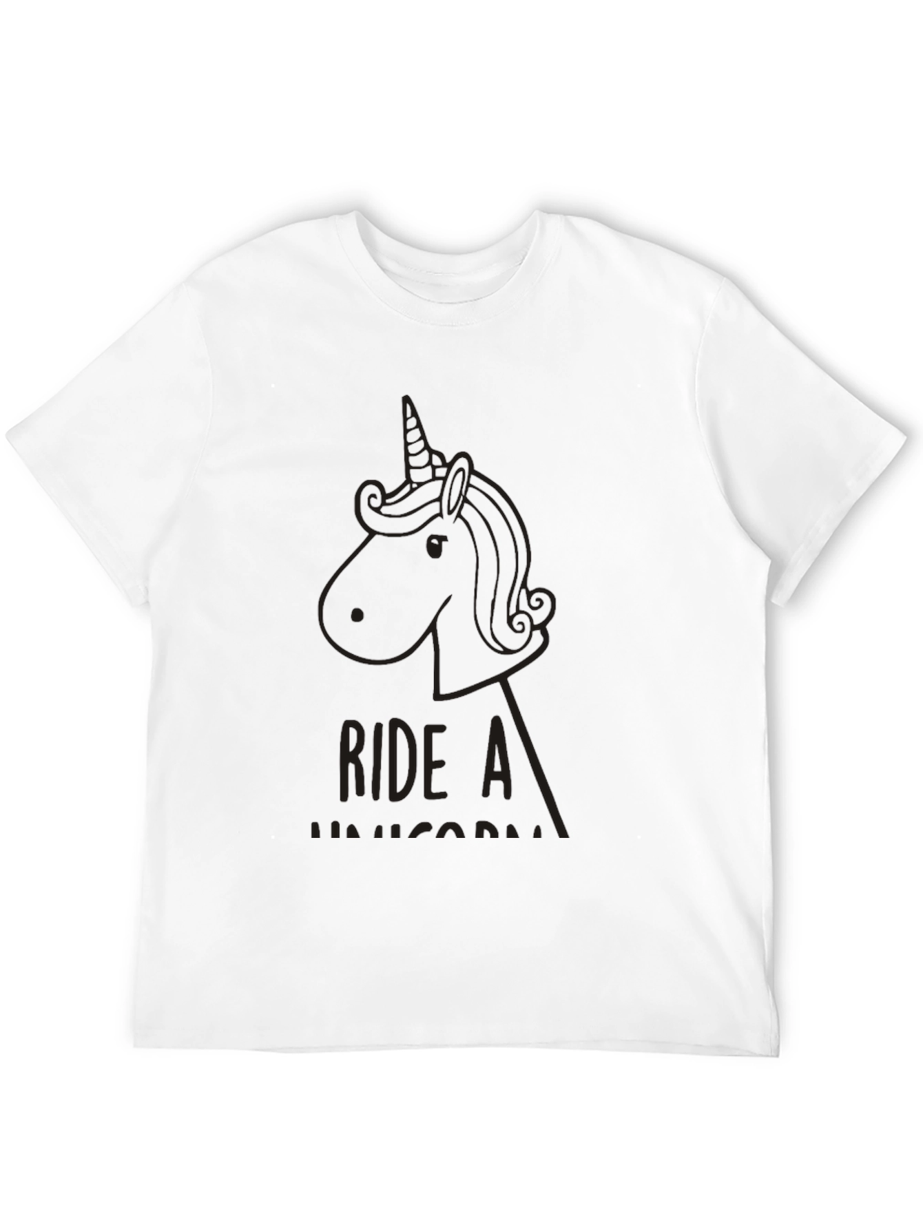 Black Ride a Unicorn Black Graphic Tee view 12