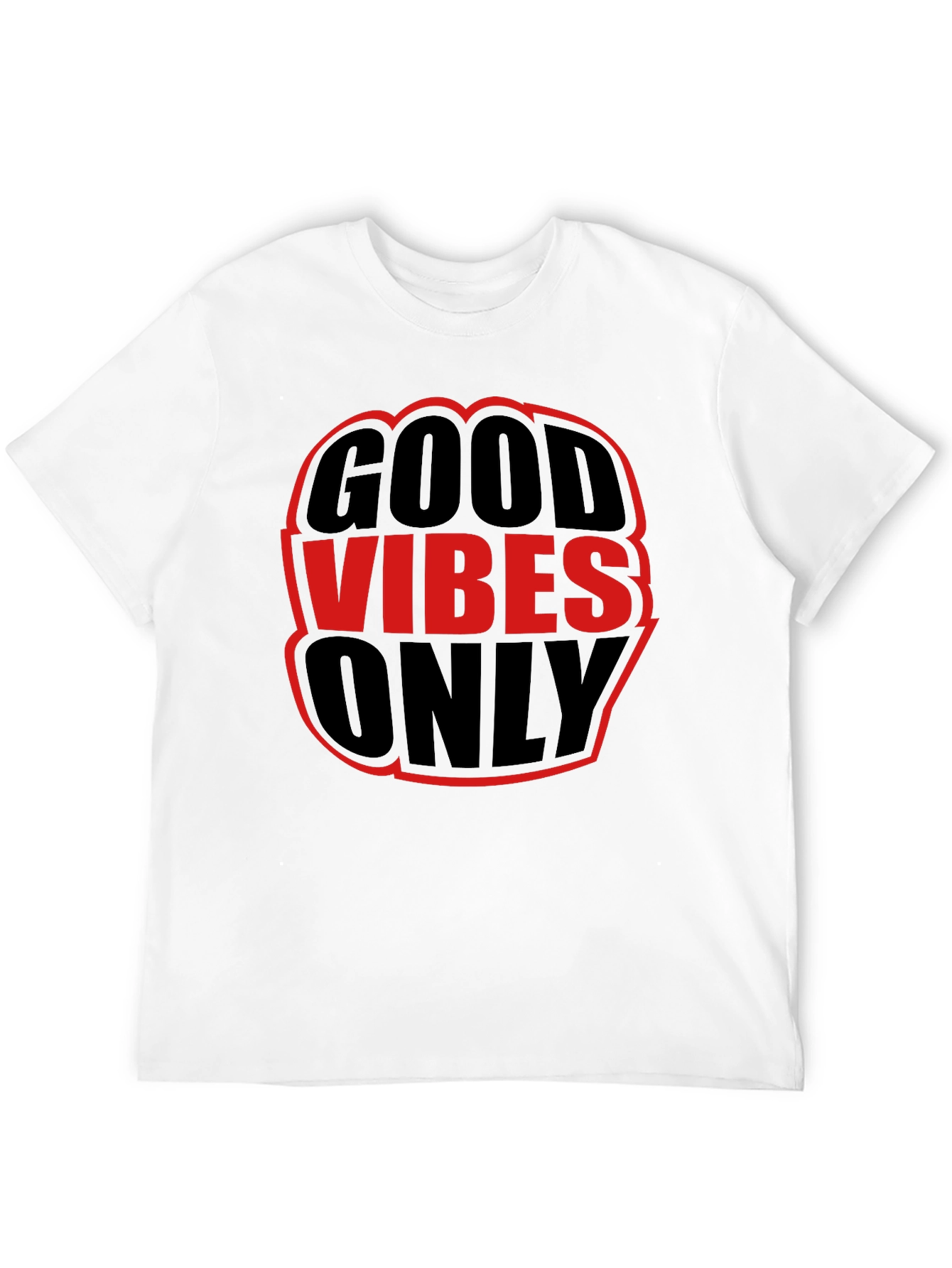 Black Good Vibes Only Graphic Tee - Black view 12