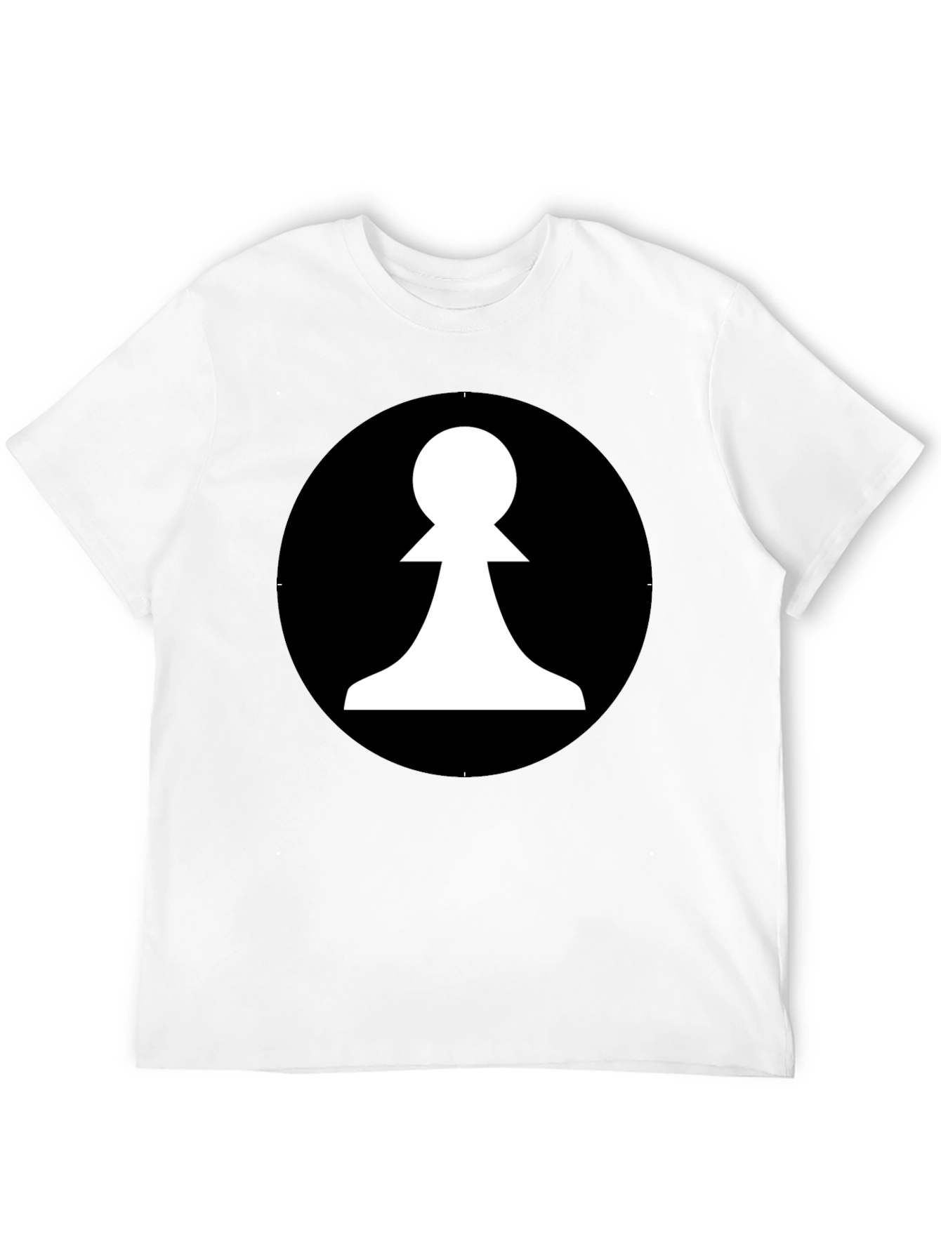 Black Chess Pawn Graphic Tee - Black Cotton T-Shirt view 12