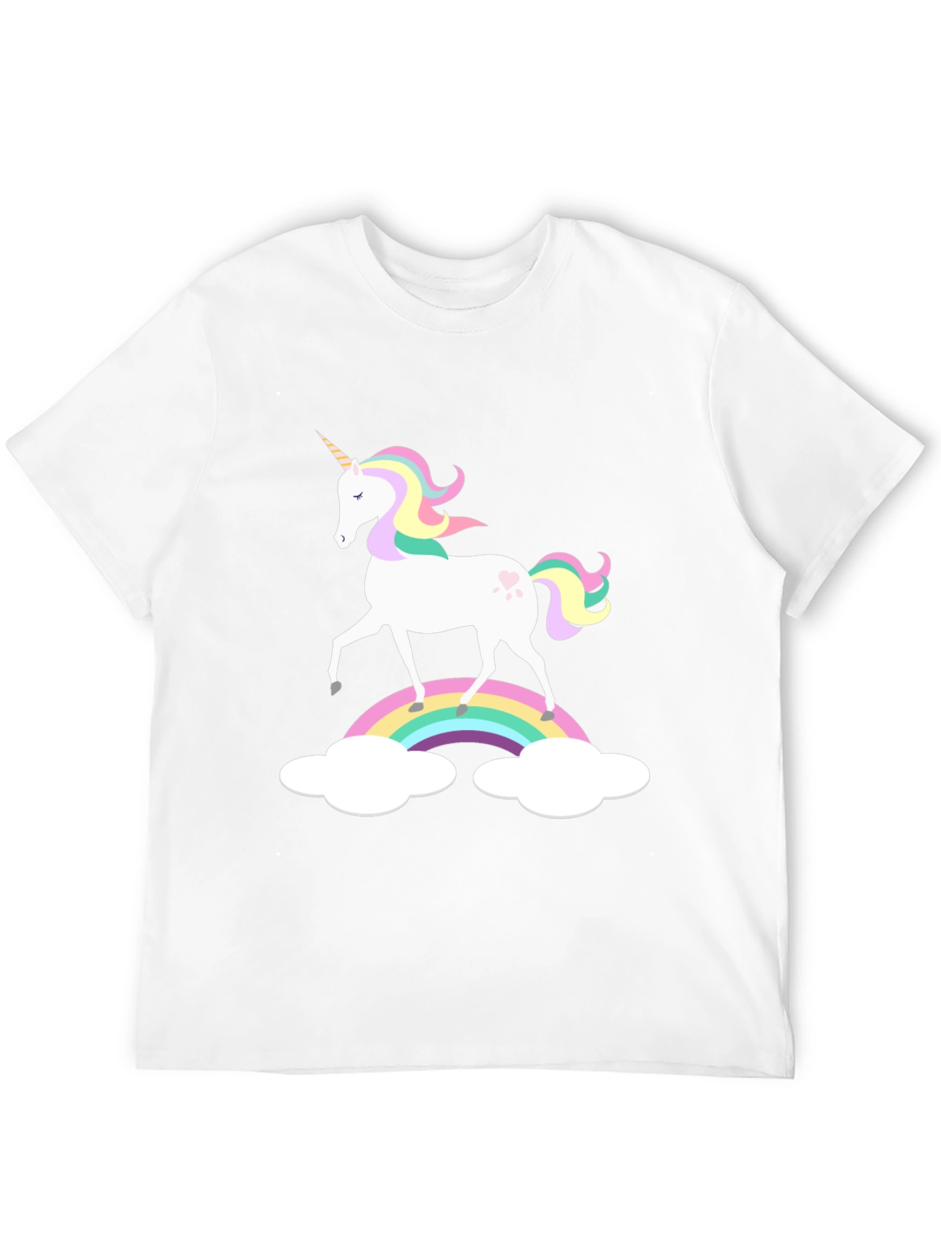Black Rainbow Unicorn Graphic Tee - Black Cotton Blend view 12