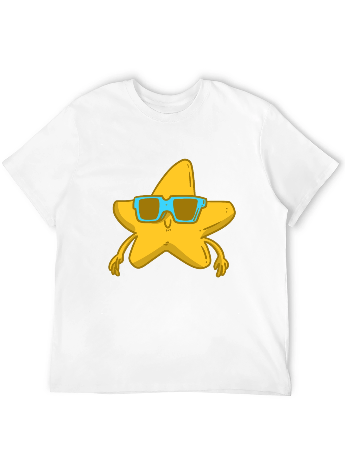 Black Star with Shades Black Graphic T-Shirt view 12