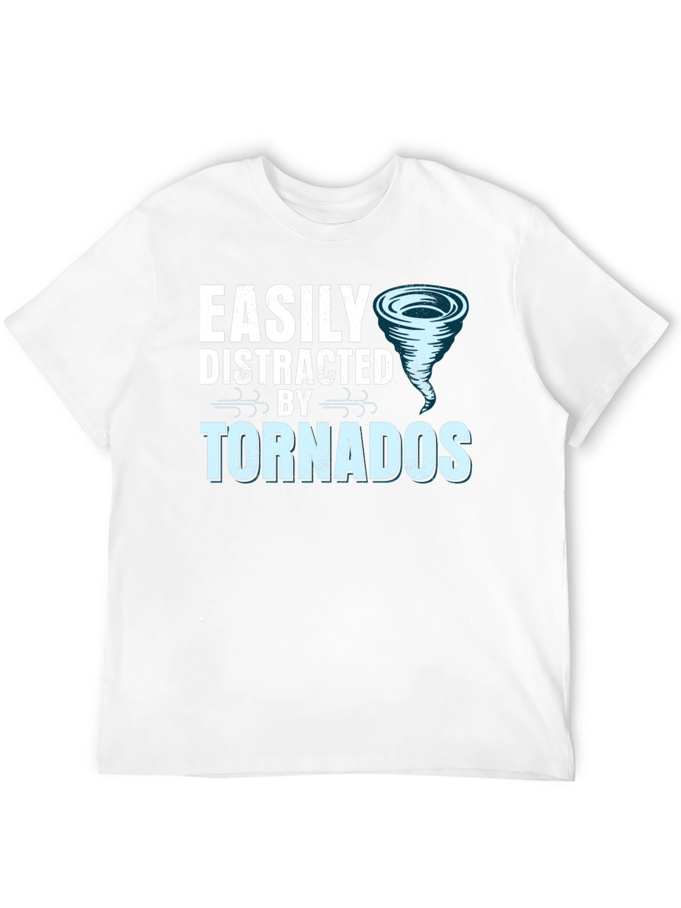Black Easily Distracted by Tornadoes Graphic Tee view 12