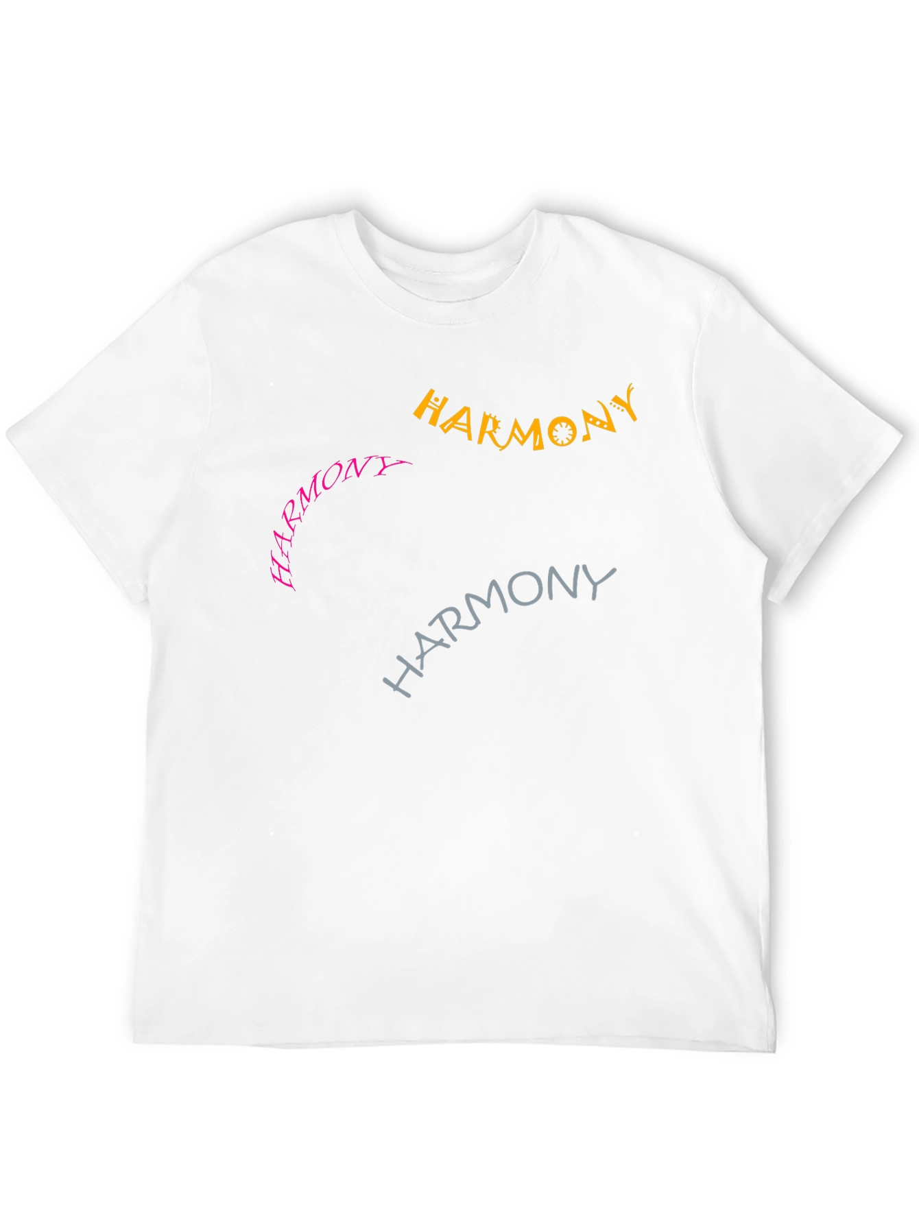 Black Harmony Tee - Graphic Design Black T-Shirt view 12