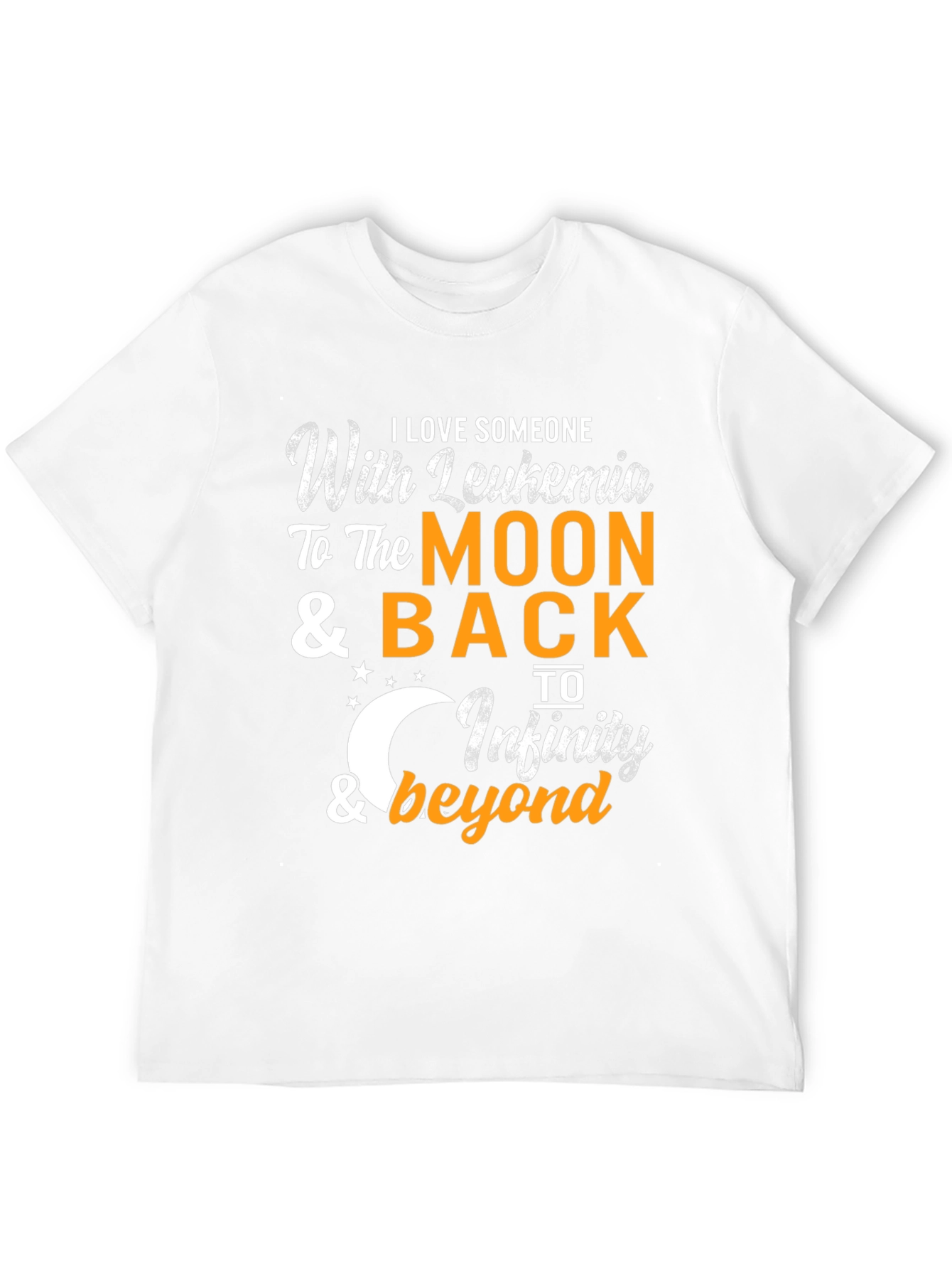 Black Leukemia Awareness T-Shirt - Love to the Moon view 12
