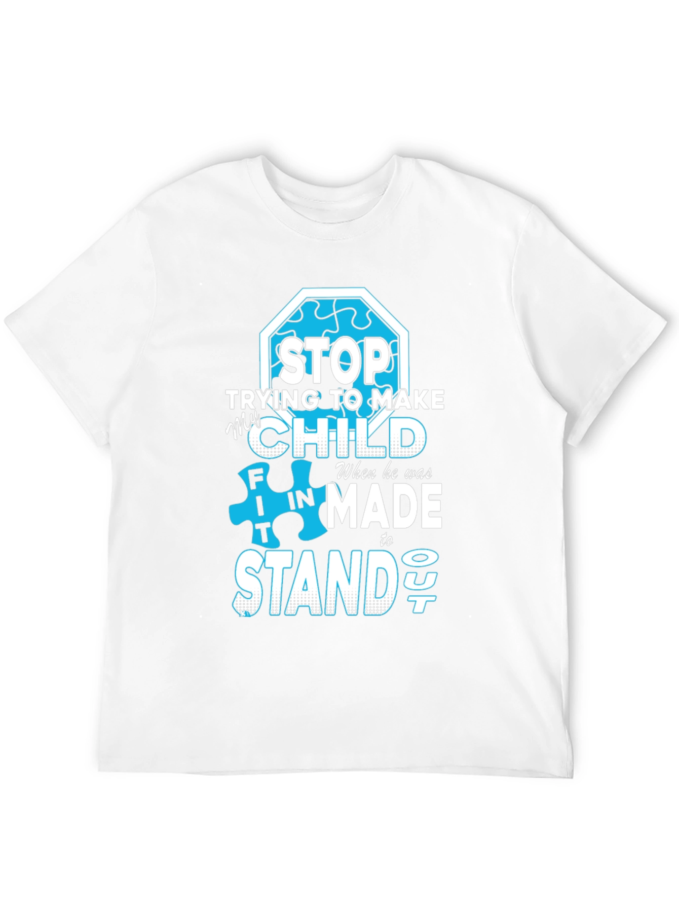 Black Autism Awareness T-Shirt: Stand Out view 12