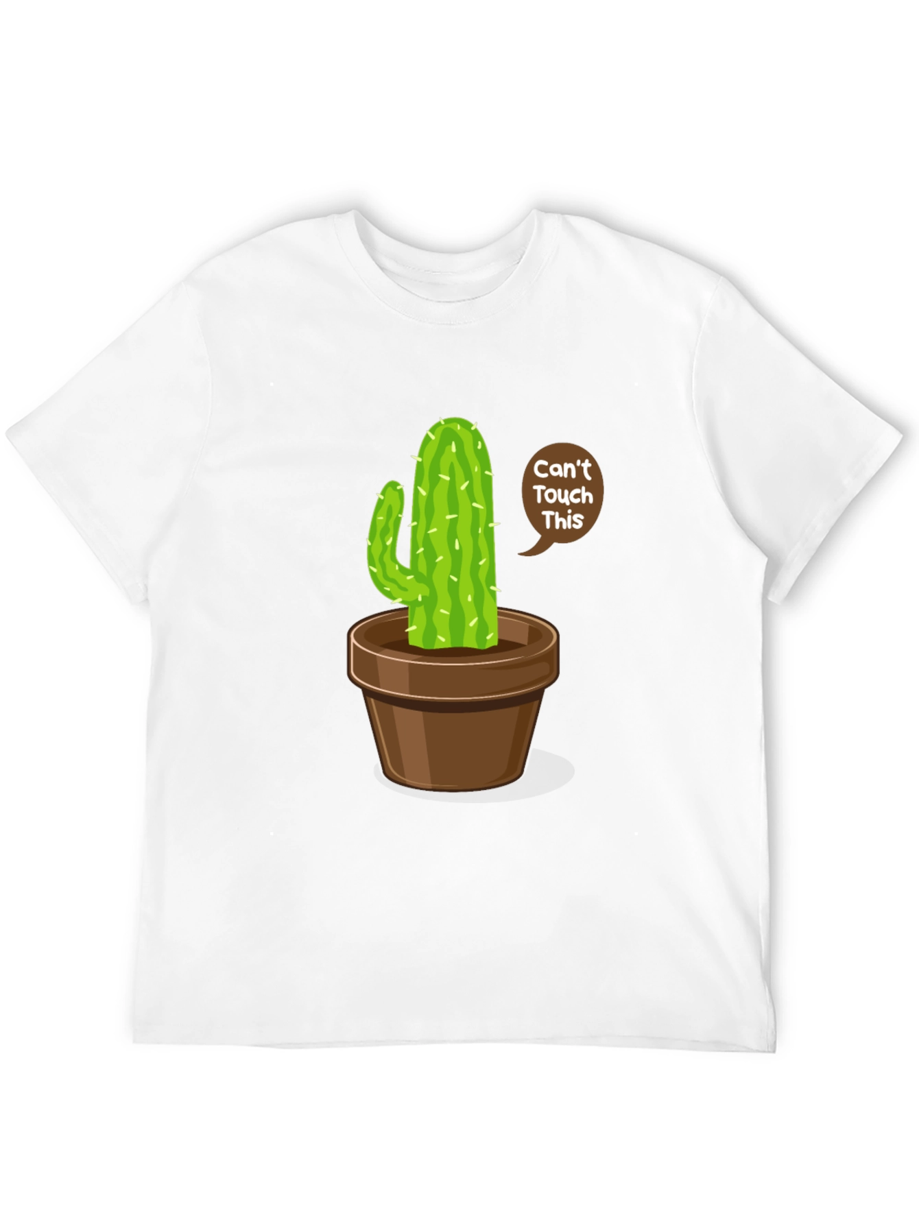 Black Cactus Humor Graphic Tee - 'Can't Touch This' Shirt view 12