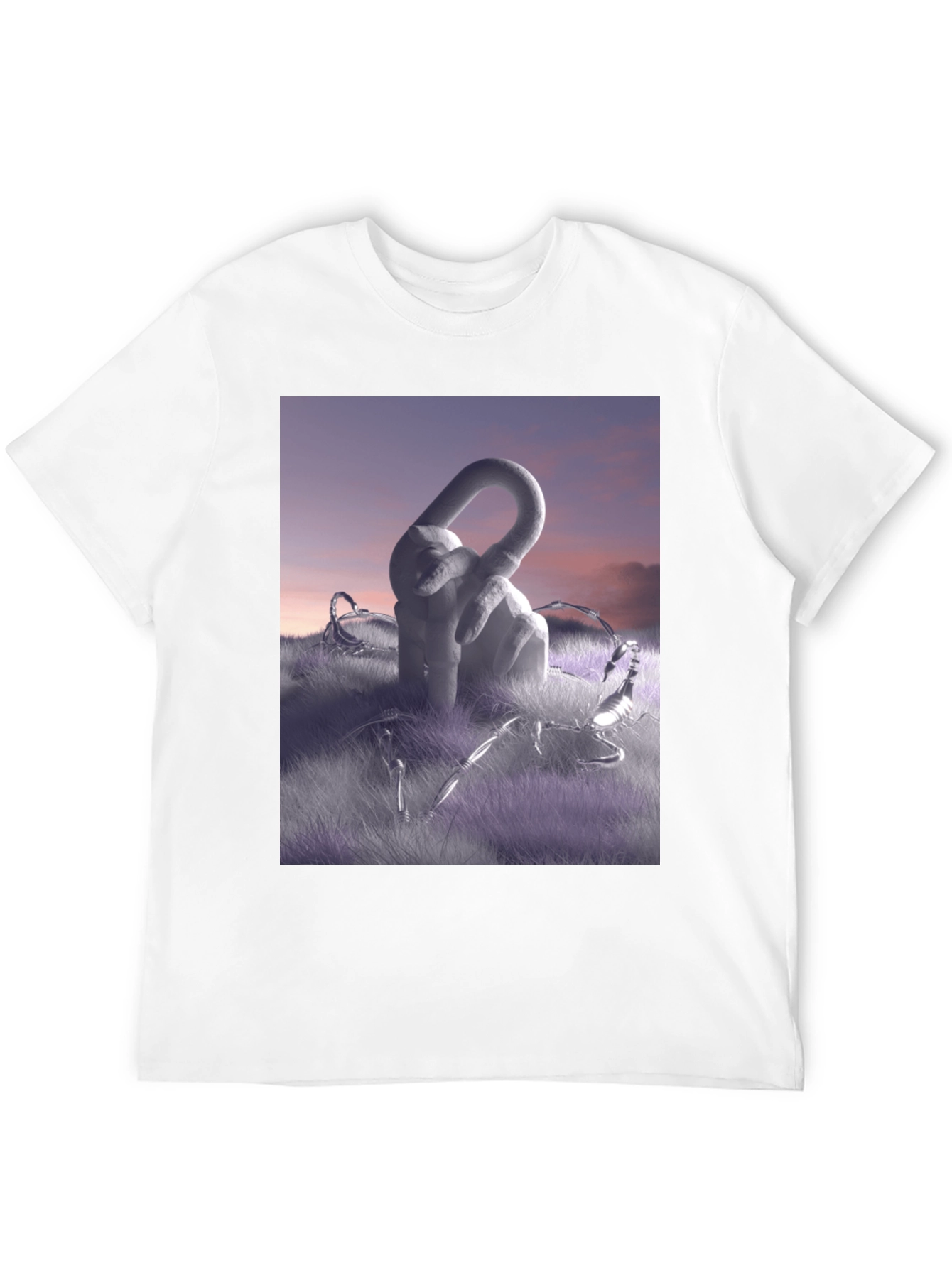 Black Abstract Sculpture Graphic Tee - Modern Art Shirt view 12