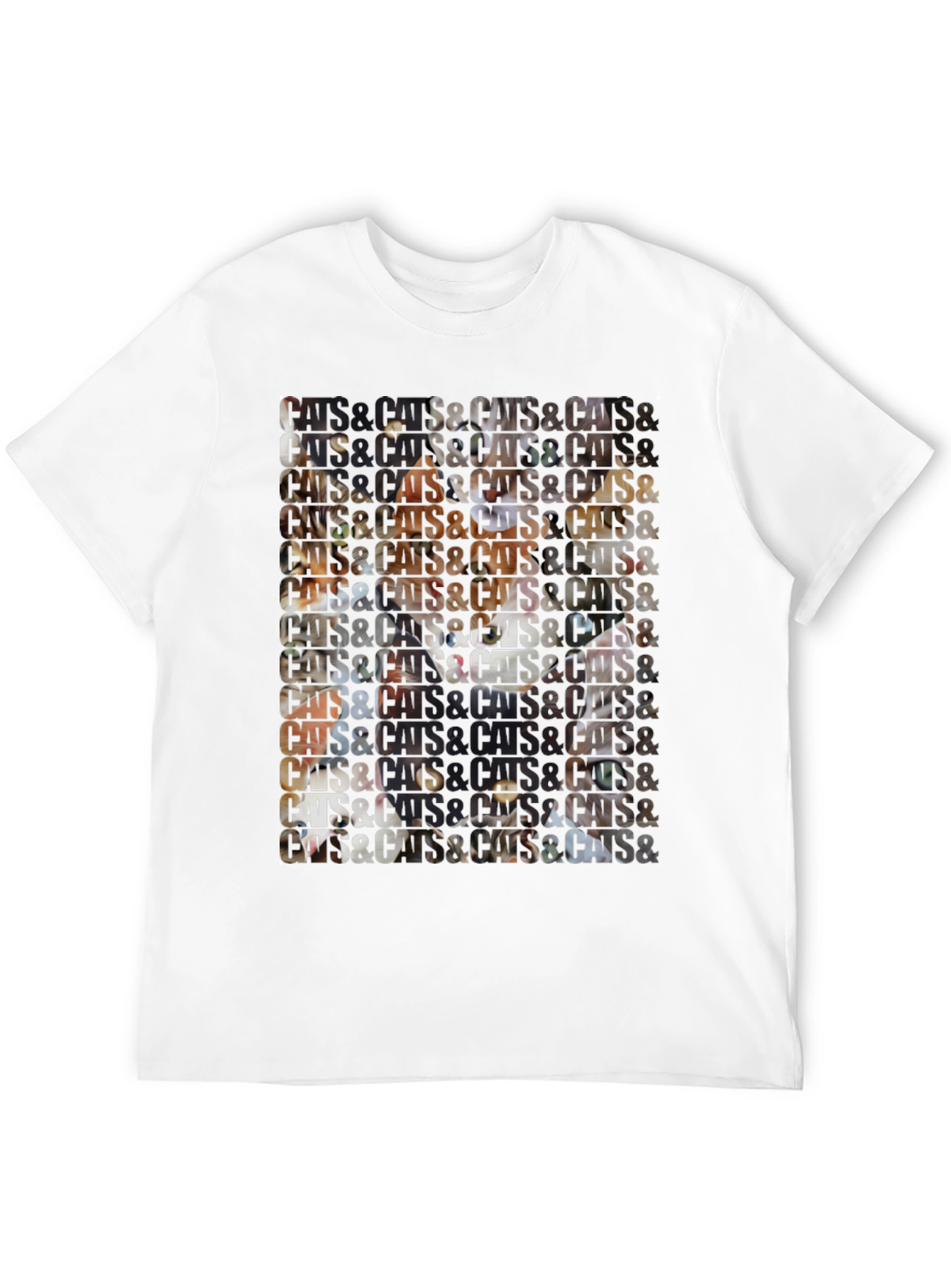 Black Cats Patterned Graphic T-Shirt view 12