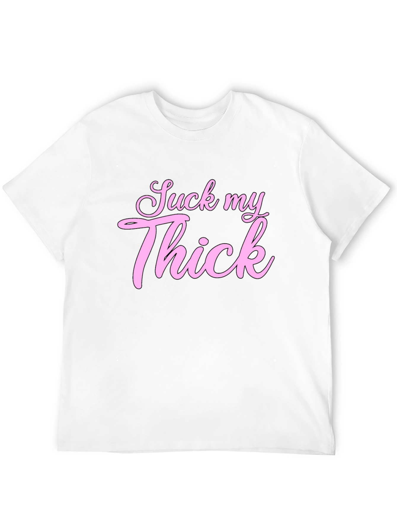 Black Suck My Thick Graphic Tee - Black view 12