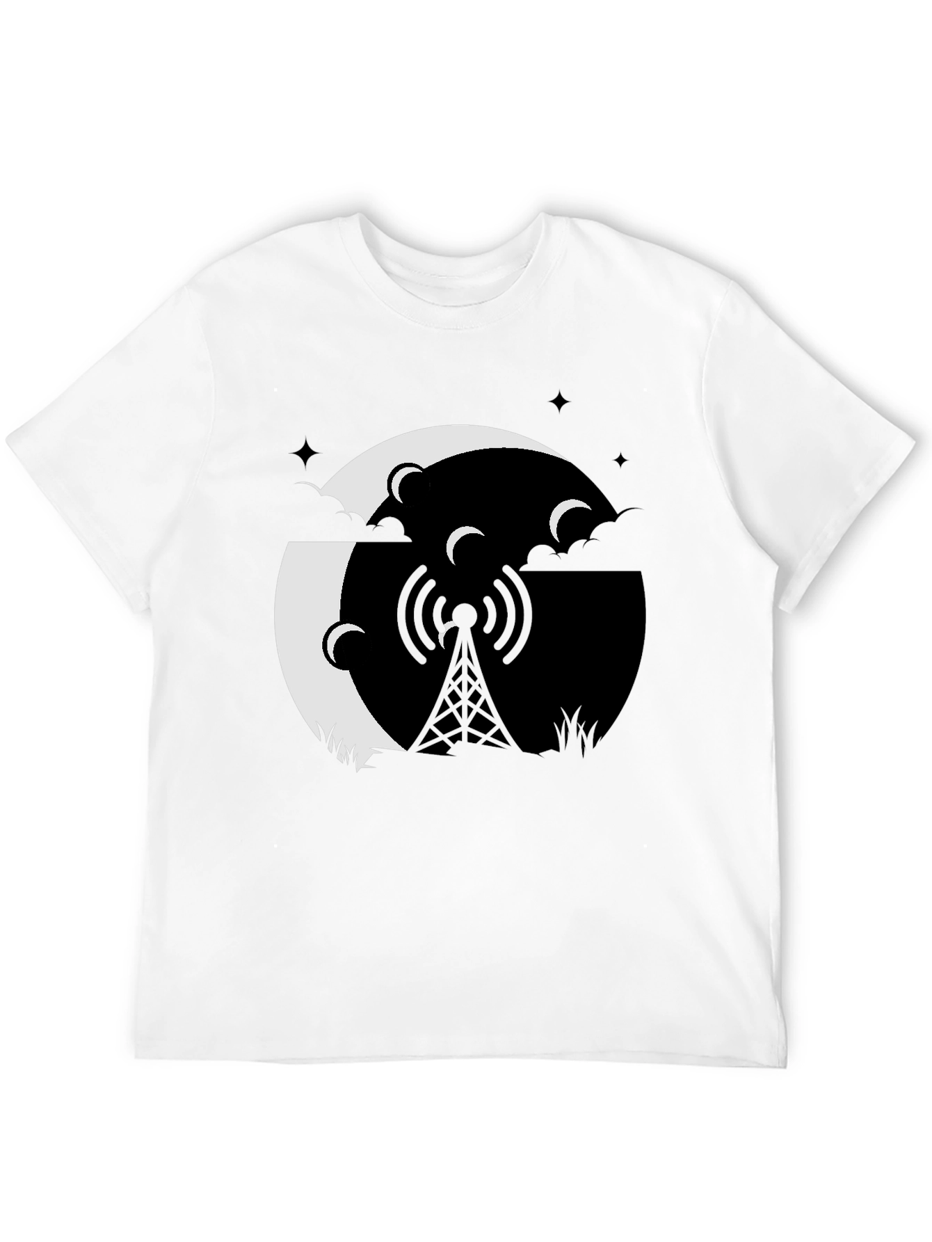 Black Mystic Night Tower Graphic Tee - Black view 12