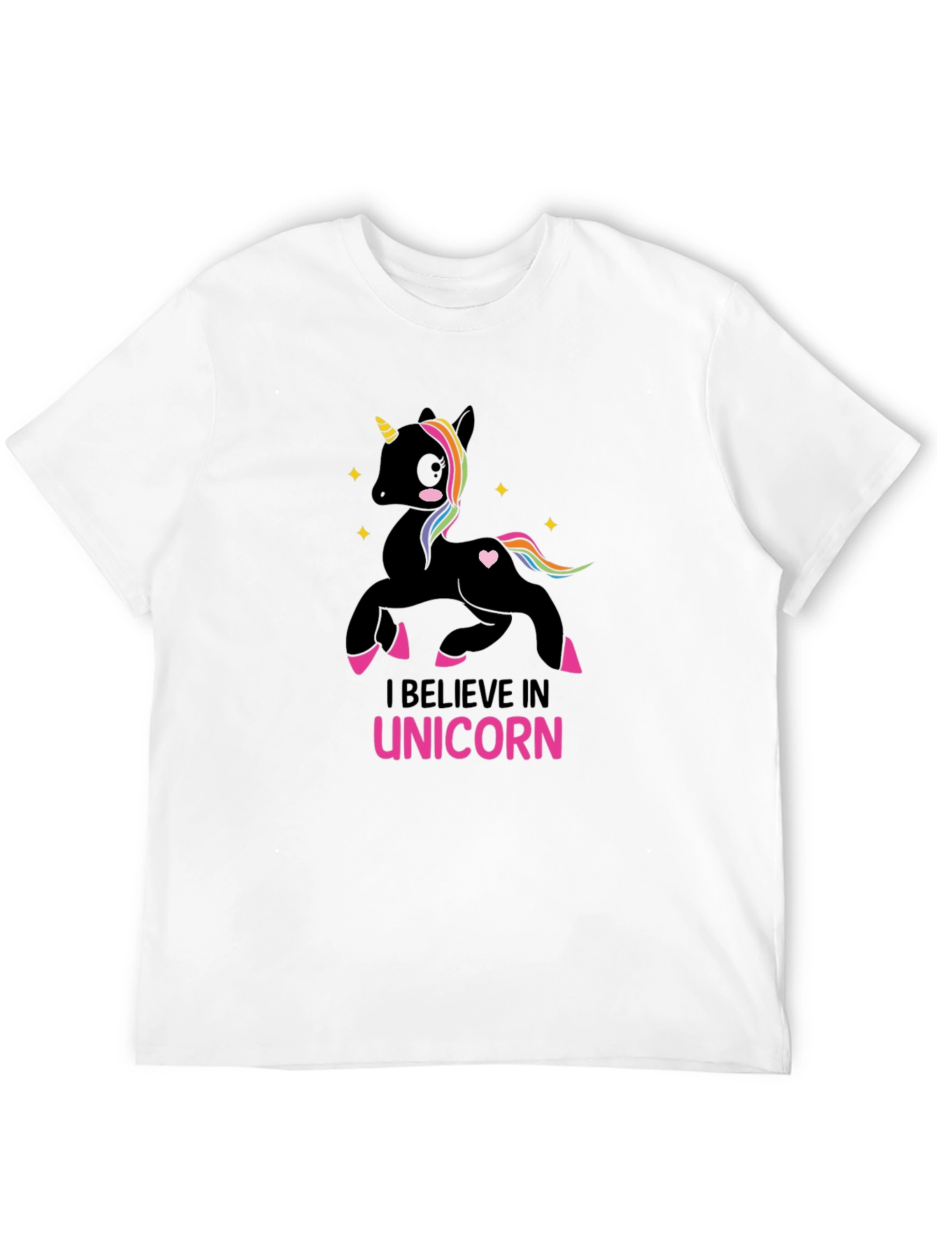 I Believe in Unicorn Black T-Shirt - 12