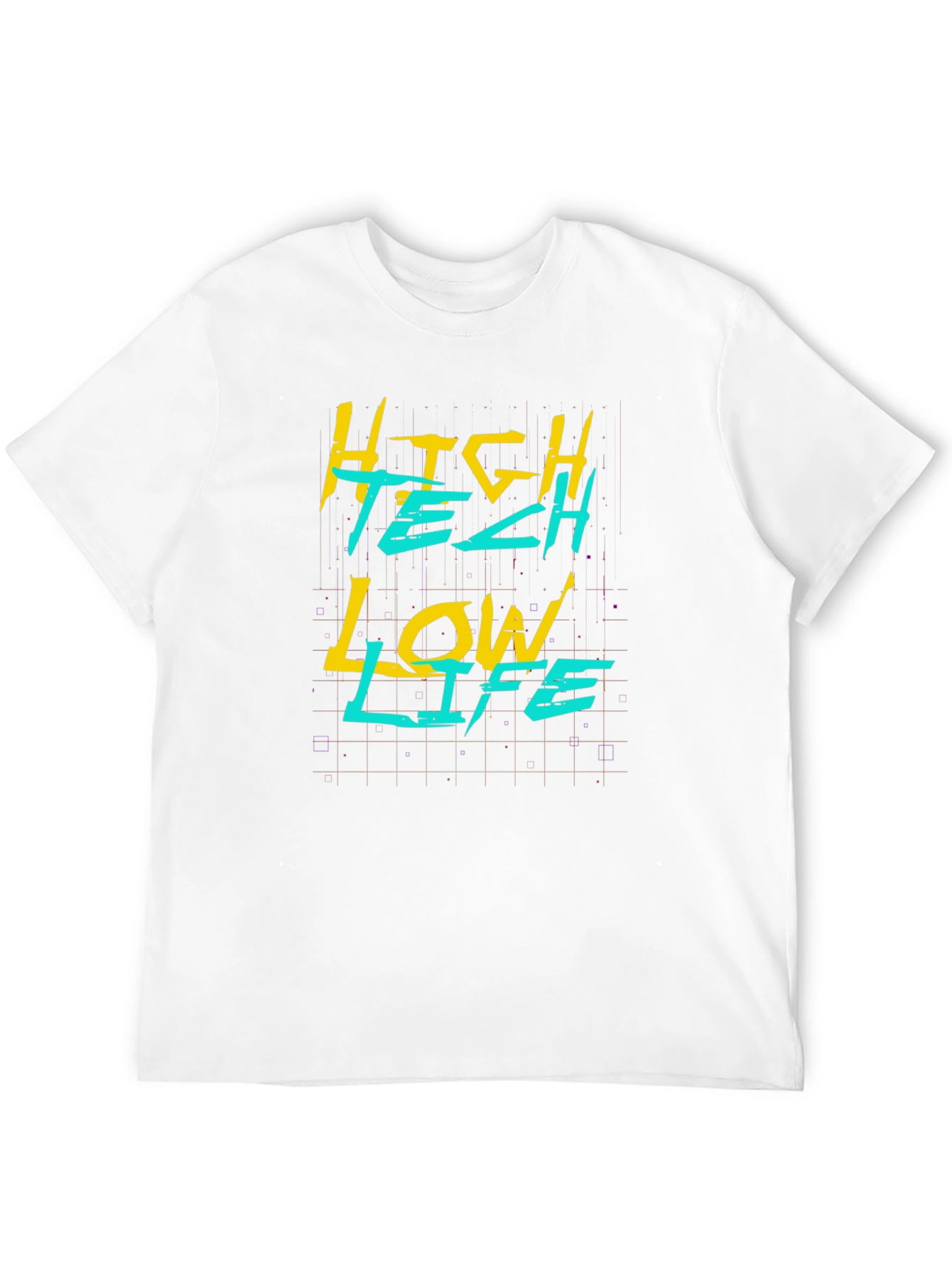 Black High Tech Low Life Graphic Tee - Black Cotton Blend view 12