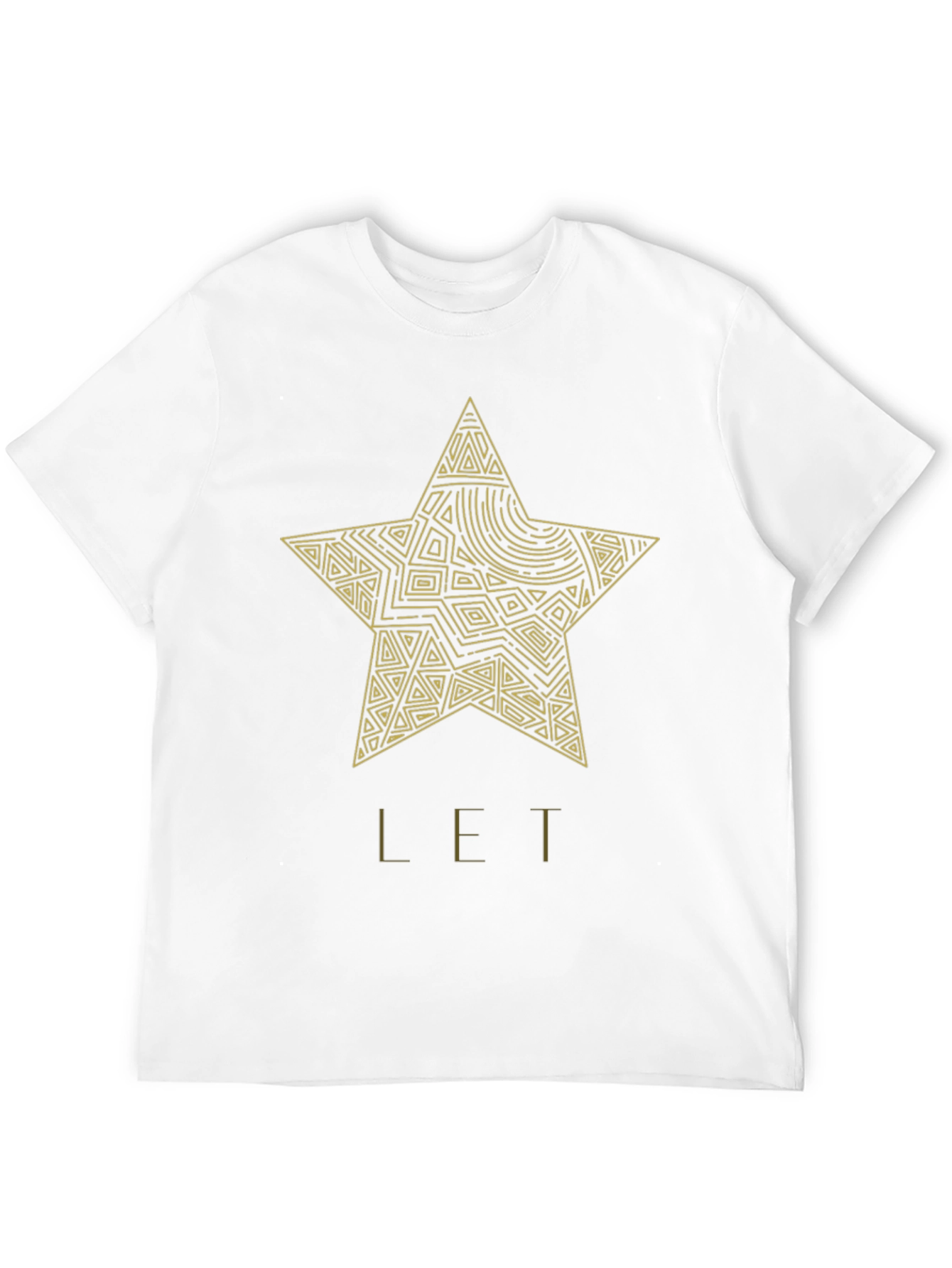 Black Abstract Star Graphic Print Tee - Stylish Black Cotton T-Shirt view 12