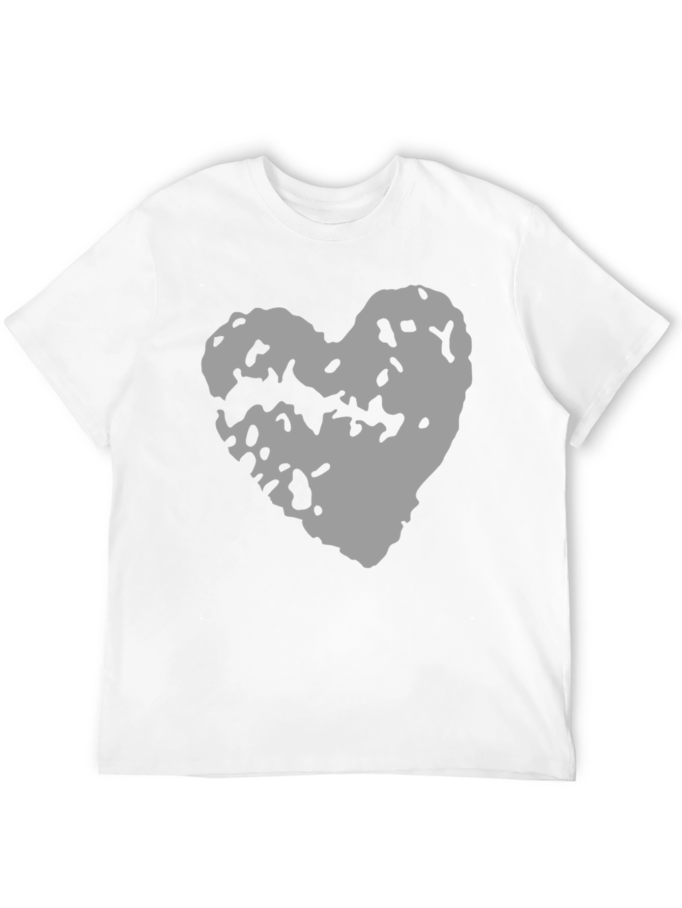 Black Abstract Heart Graphic Black Tee view 12