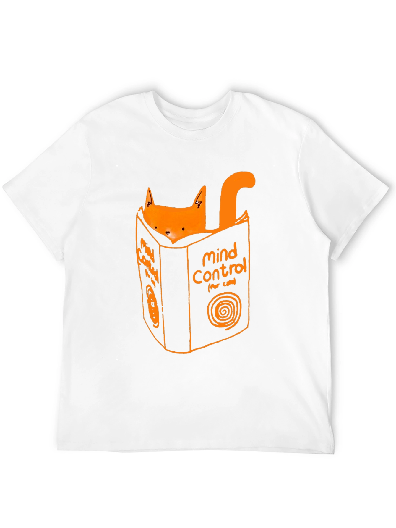 Black Mind Control Cat T-Shirt - Funny Graphic Tee view 12