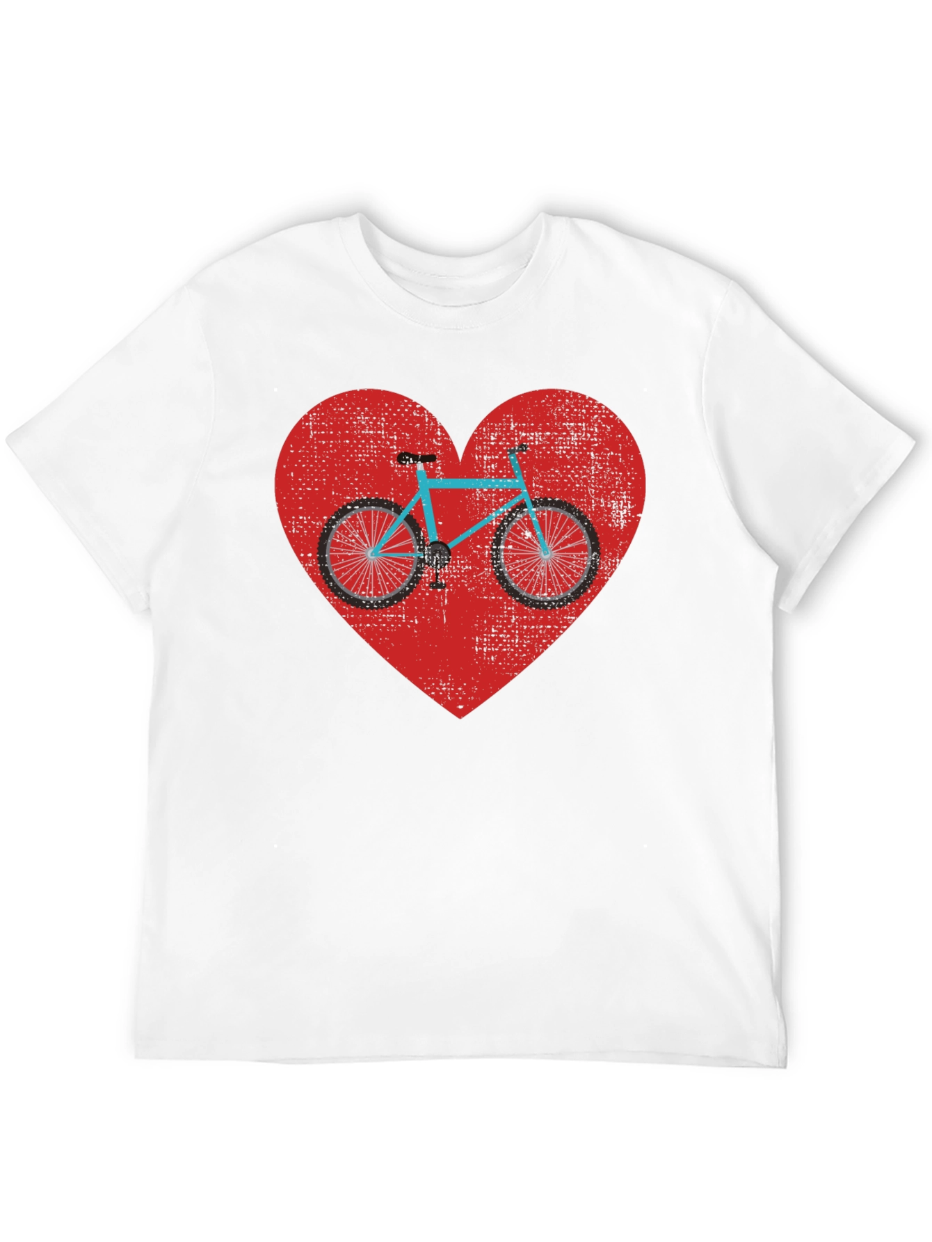 Black Bike Heart Graphic Tee - Men's Black T-Shirt view 12