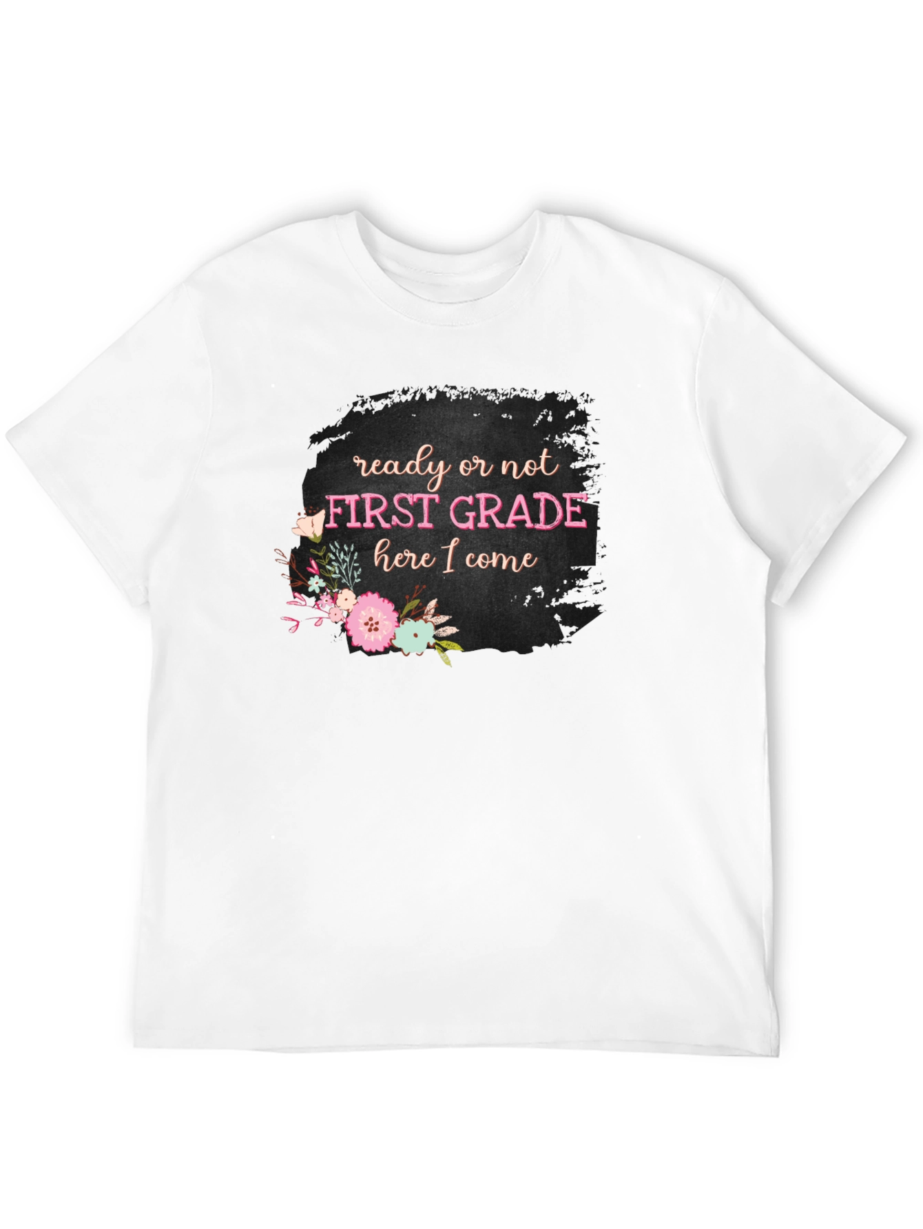 Black First Grade Teacher Ready or Not T-Shirt view 12