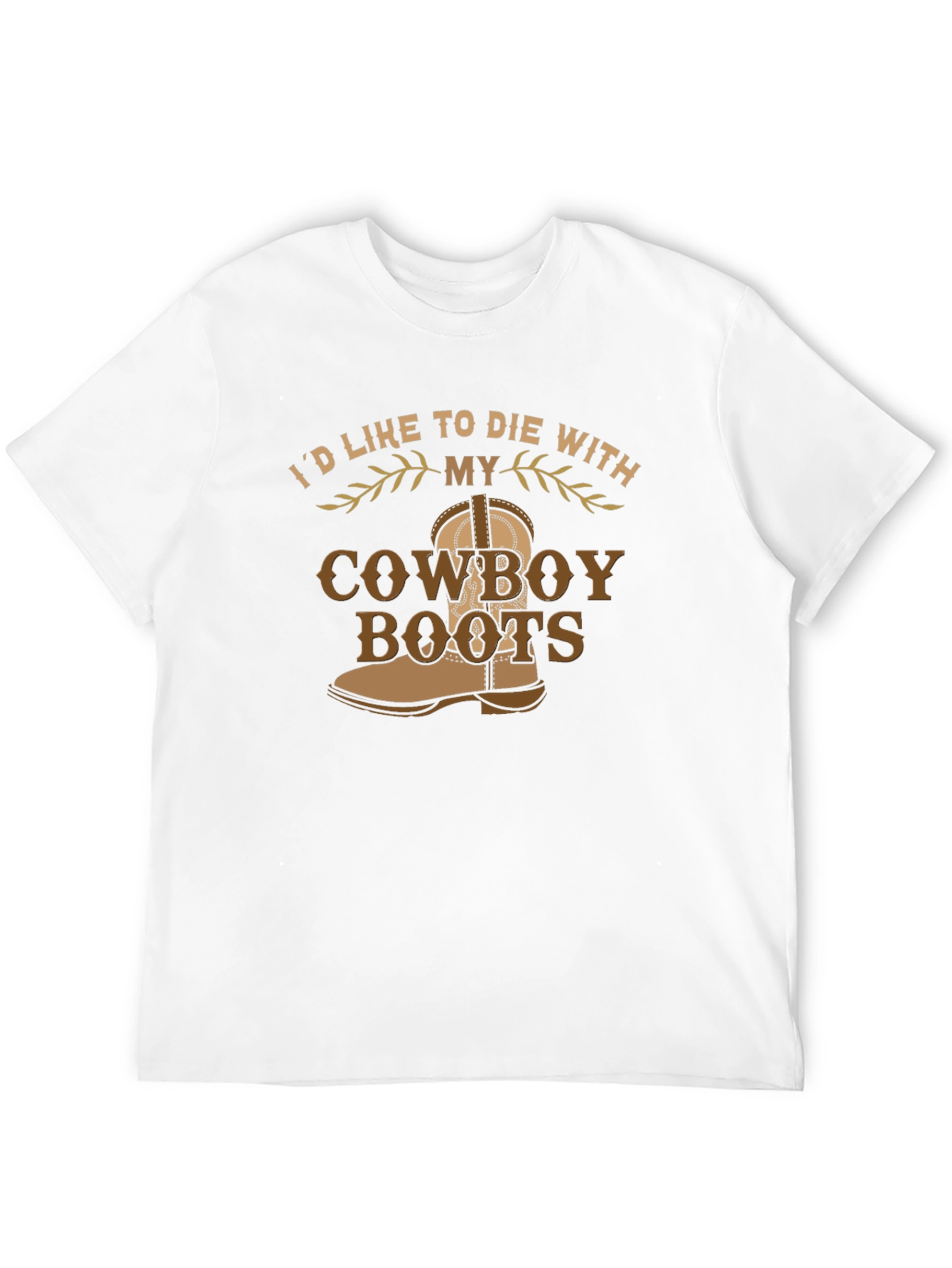 Cowboy Boots Graphic Tee - Die With My Boots On - 12