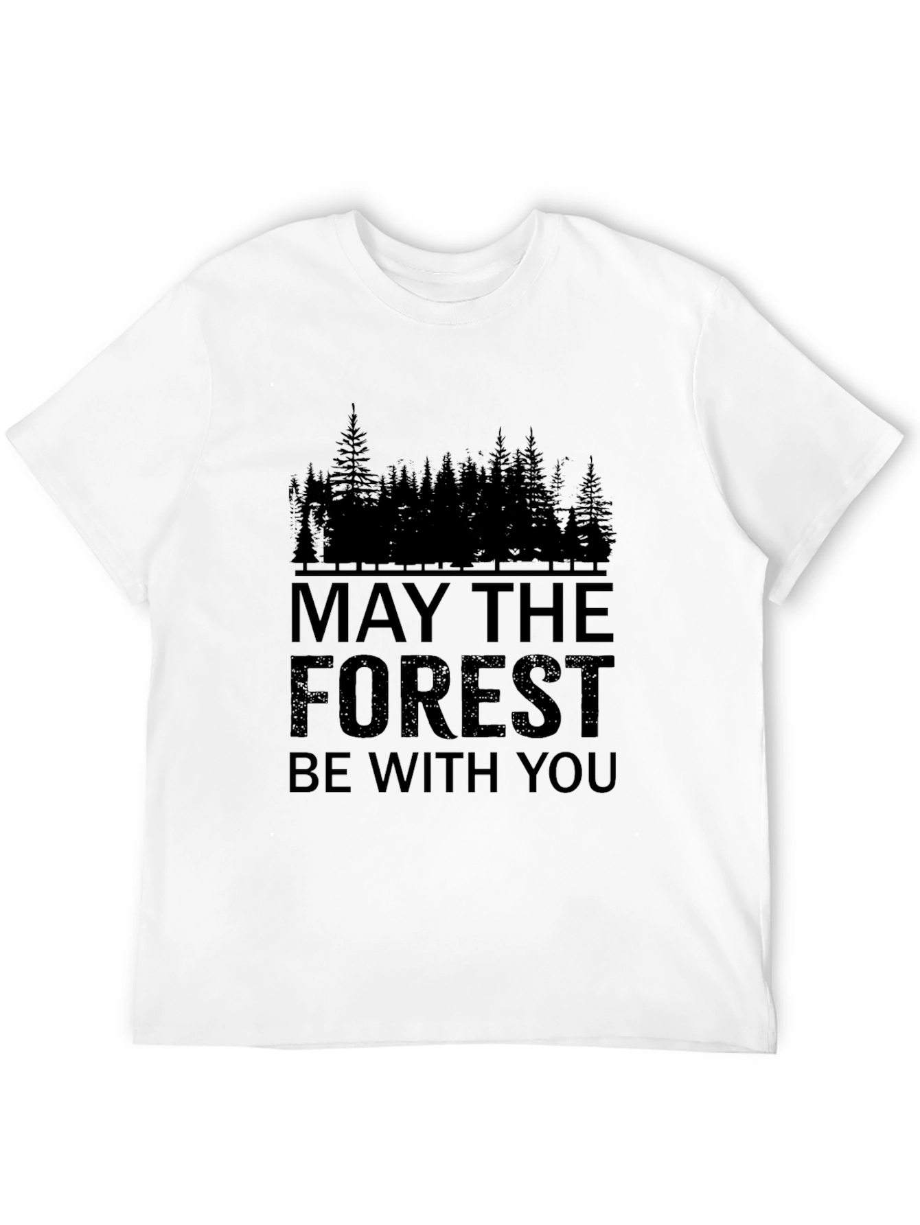 Black May the Forest Be With You T-Shirt - Black view 12