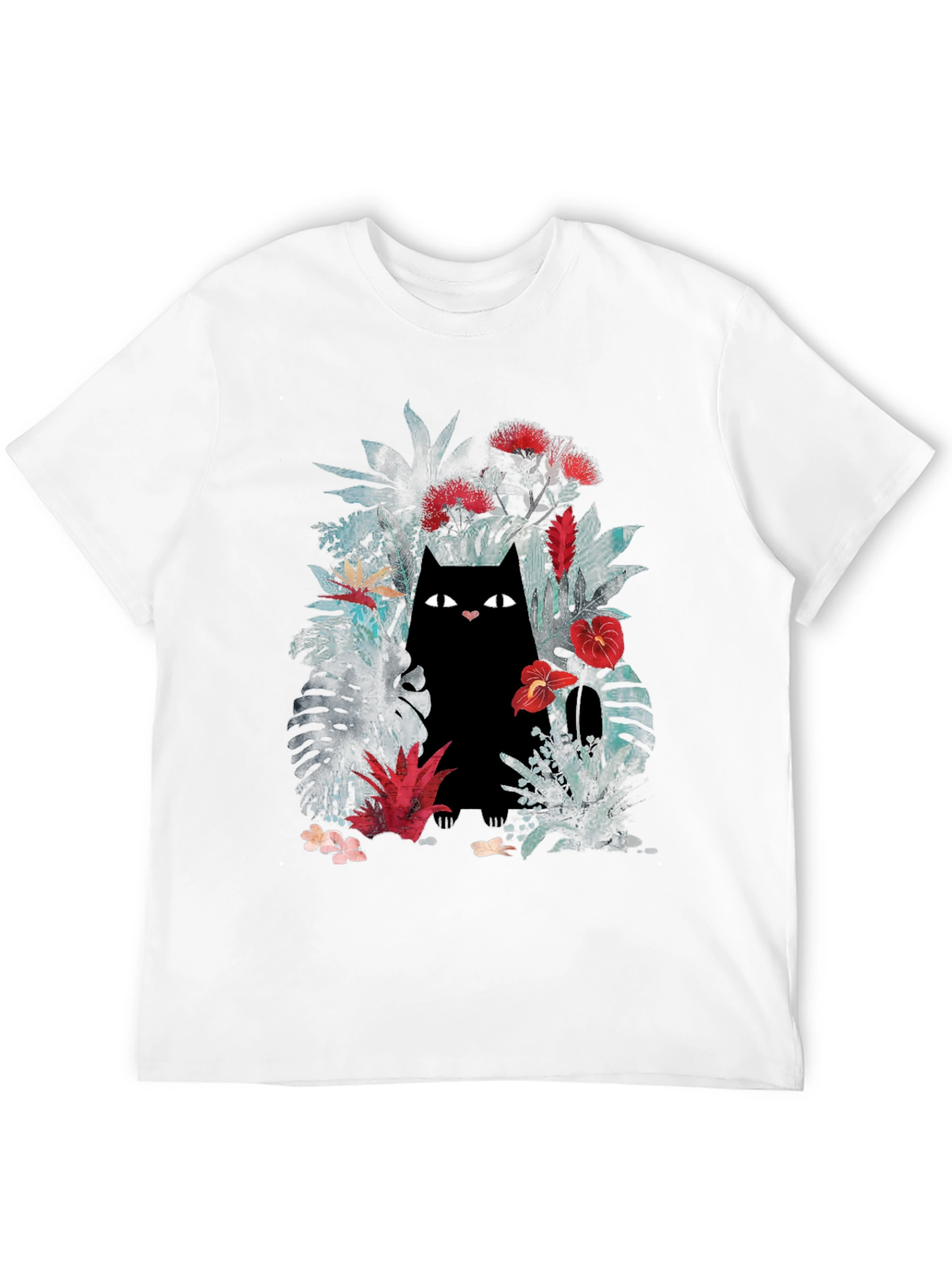 Black Jungle Cat Graphic Tee - Black view 12