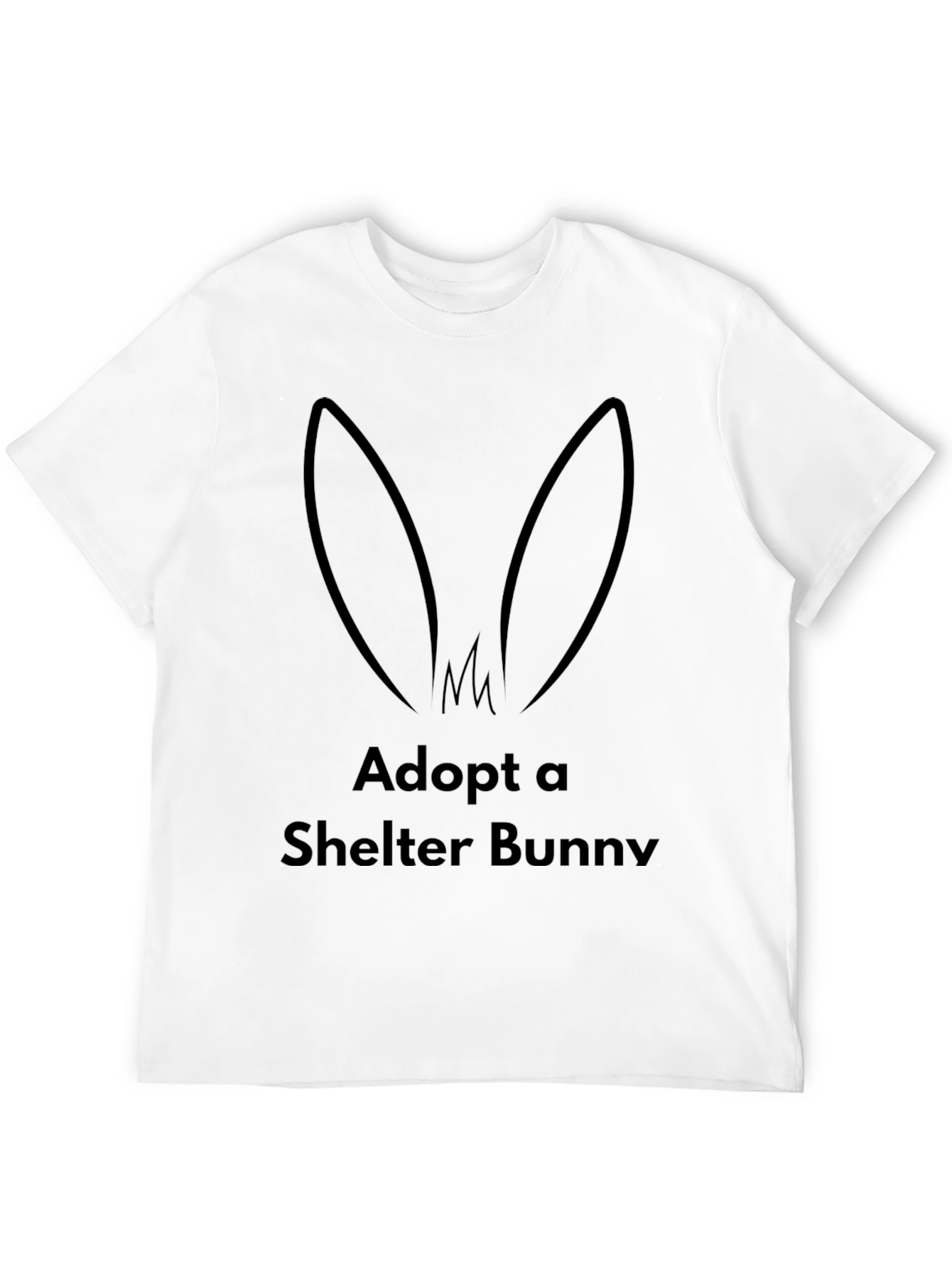 Black Adopt a Shelter Bunny Black T-Shirt view 12