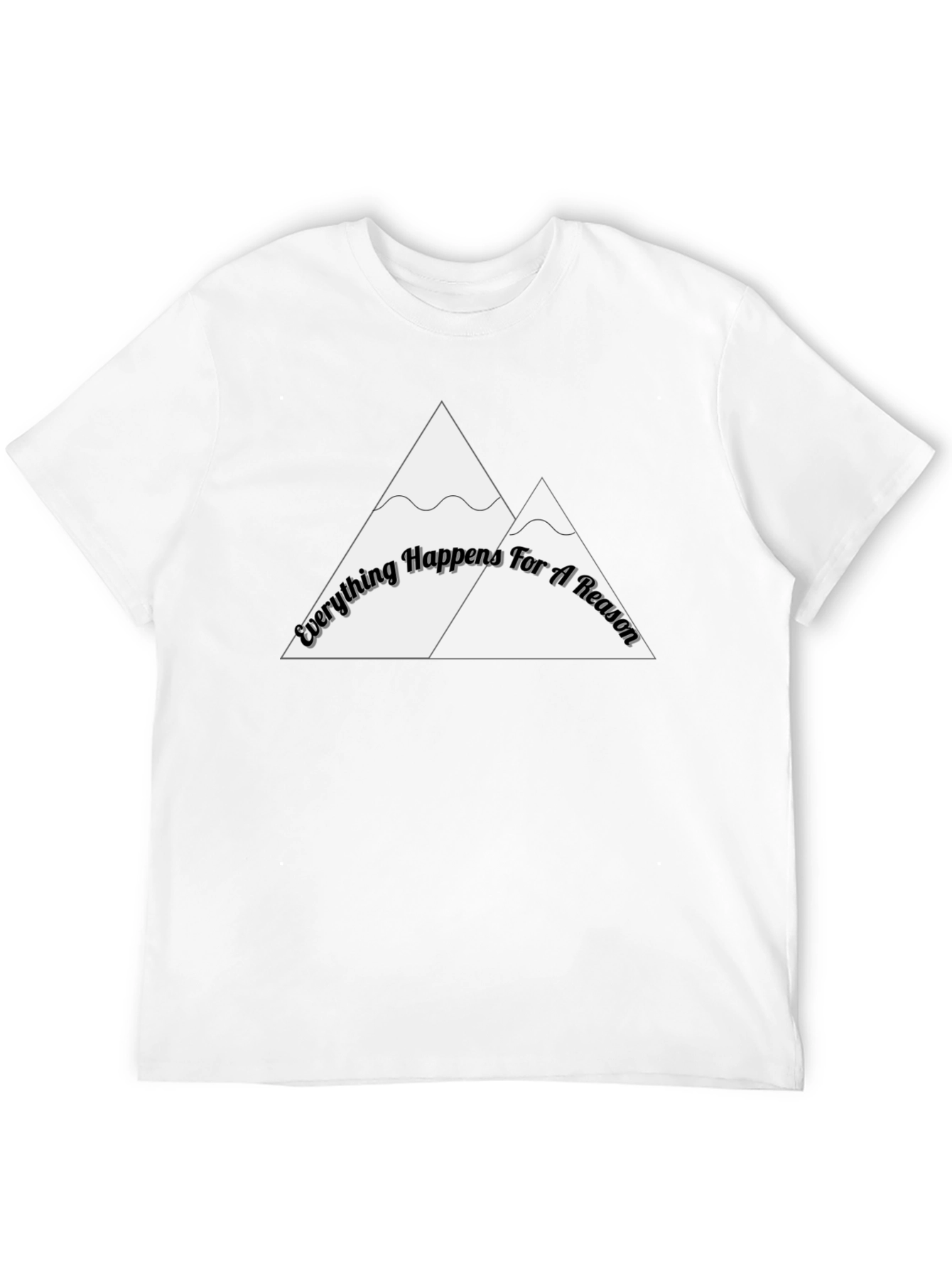 Black Everything Happens For A Reason Black T-Shirt view 12