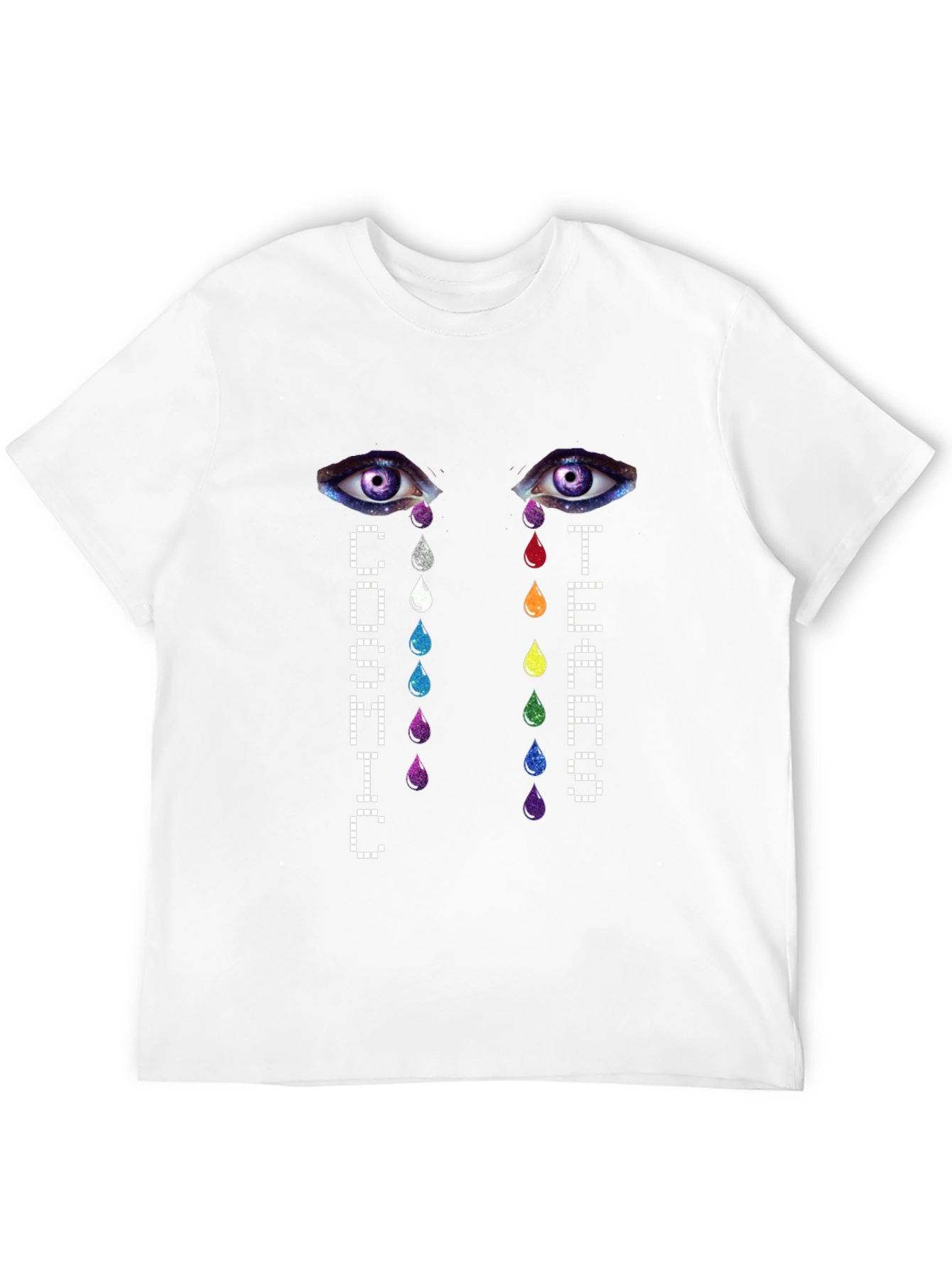 Black Cosmic Tears Graphic Tee - Soft Black Cotton view 12