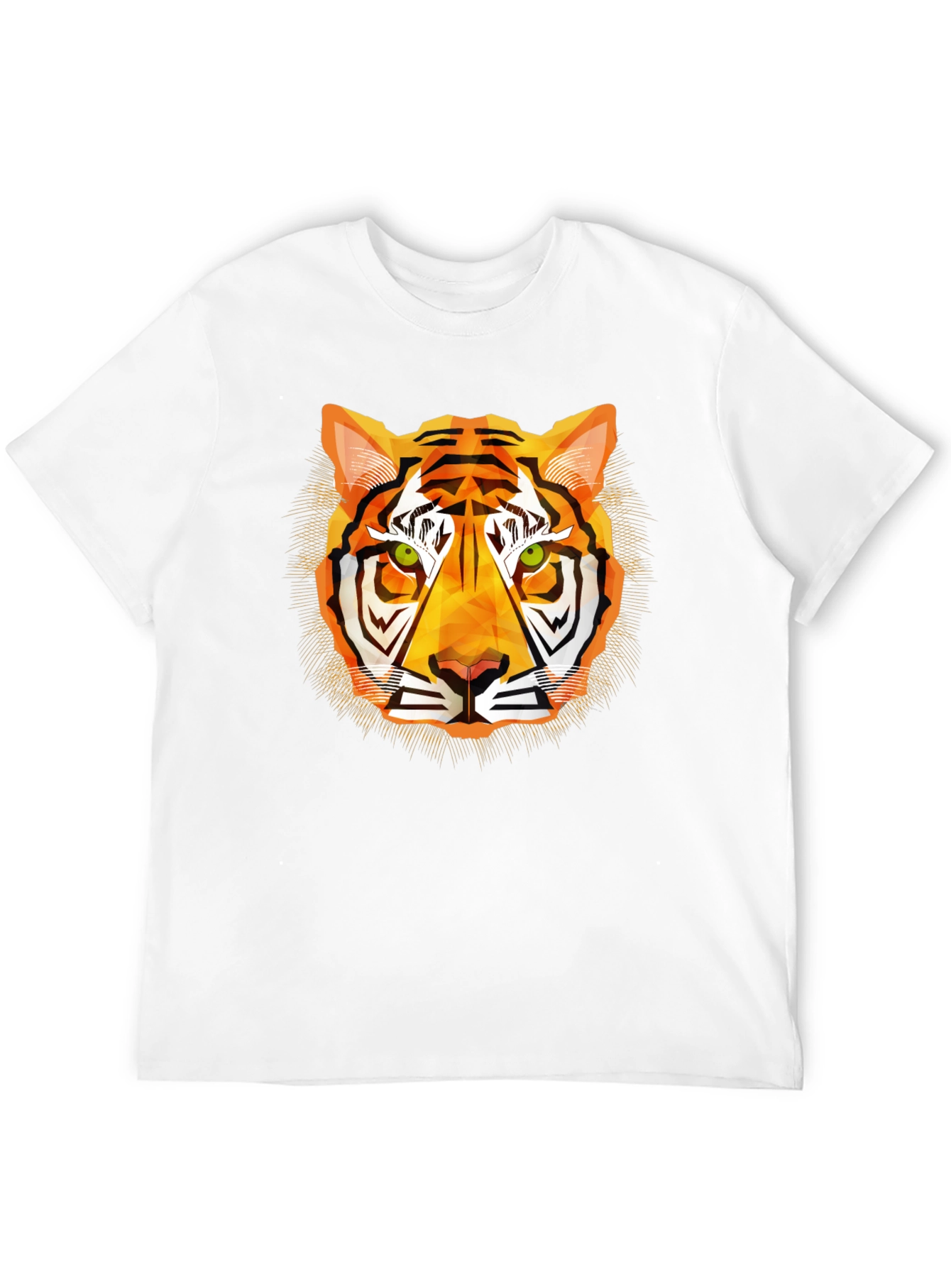 Black Geometric Tiger Graphic T-Shirt - Modern Style view 12