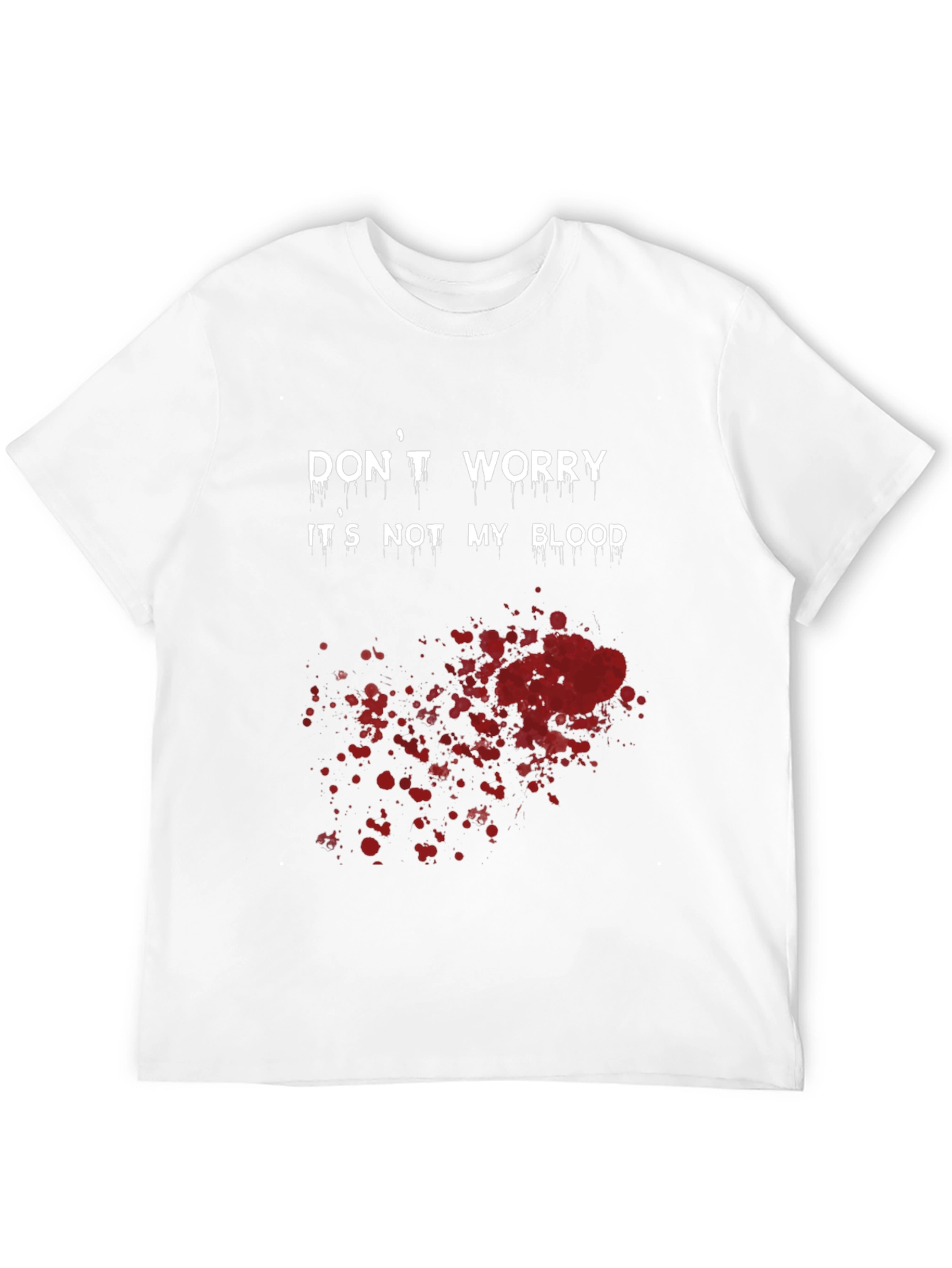 Black Funny Halloween T-Shirt: Don't Worry, It's Not My Blood view 12