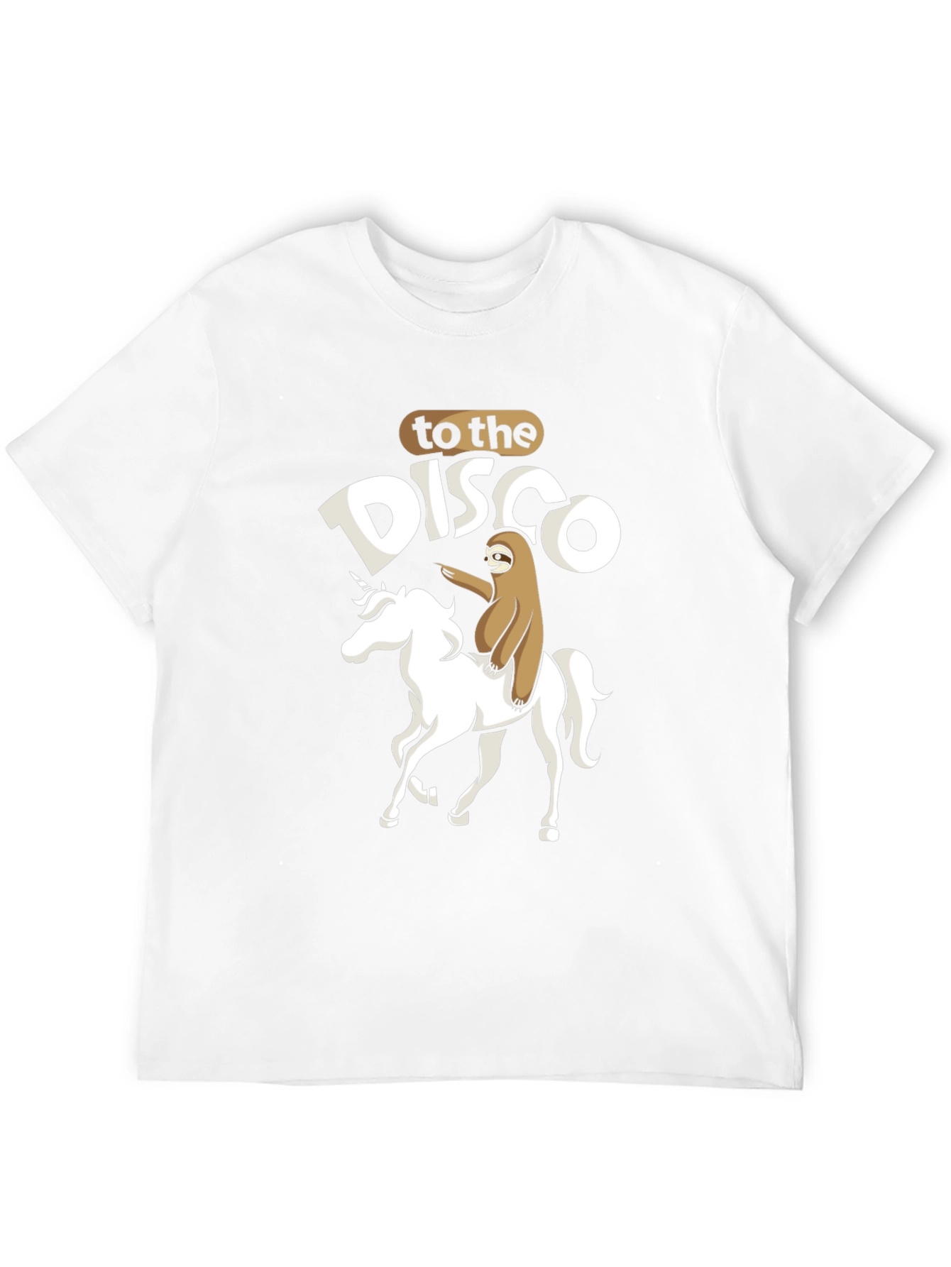 Black Sloth Riding Unicorn To The Disco T-Shirt view 12