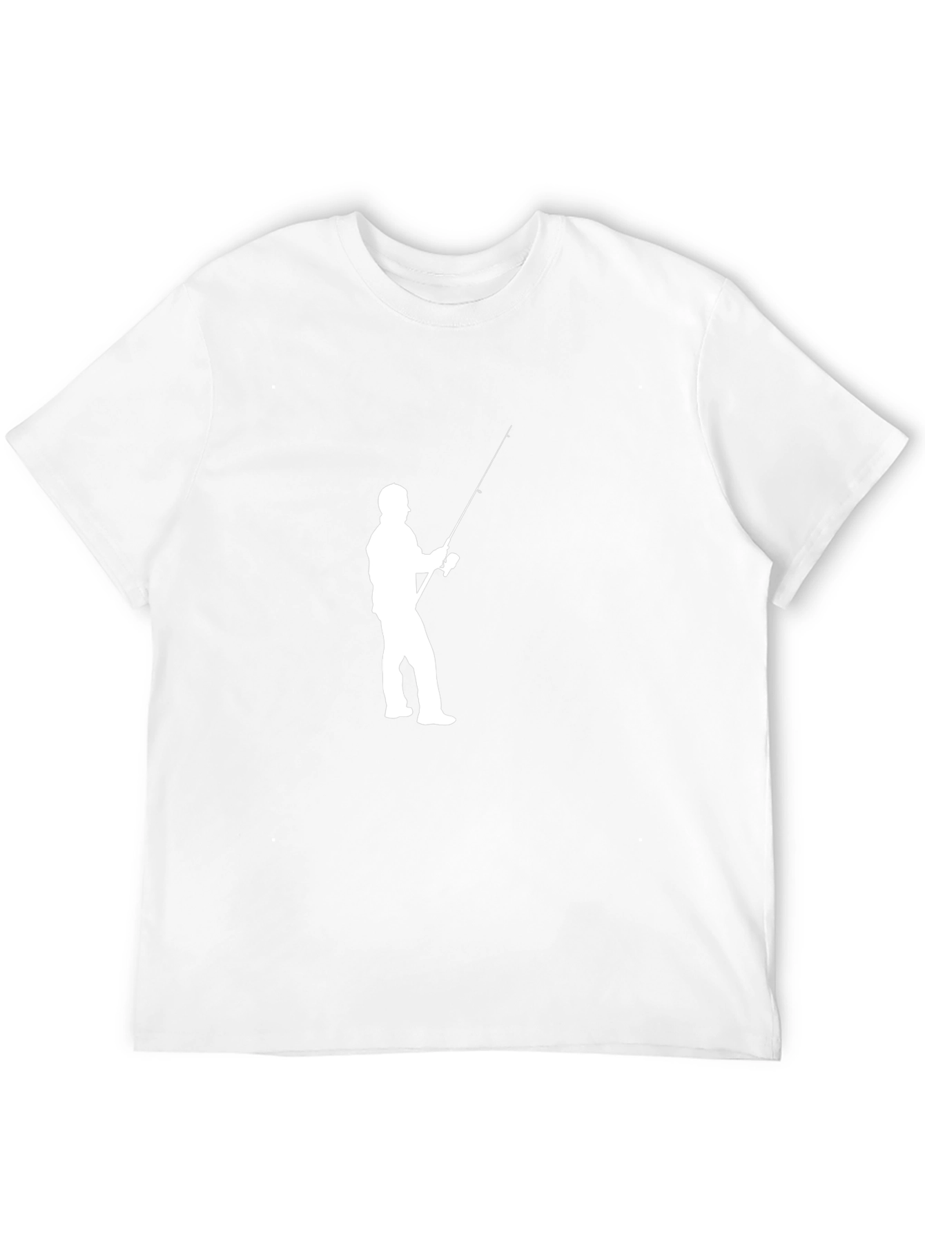 Black Fishing Silhouette Black T-Shirt view 12