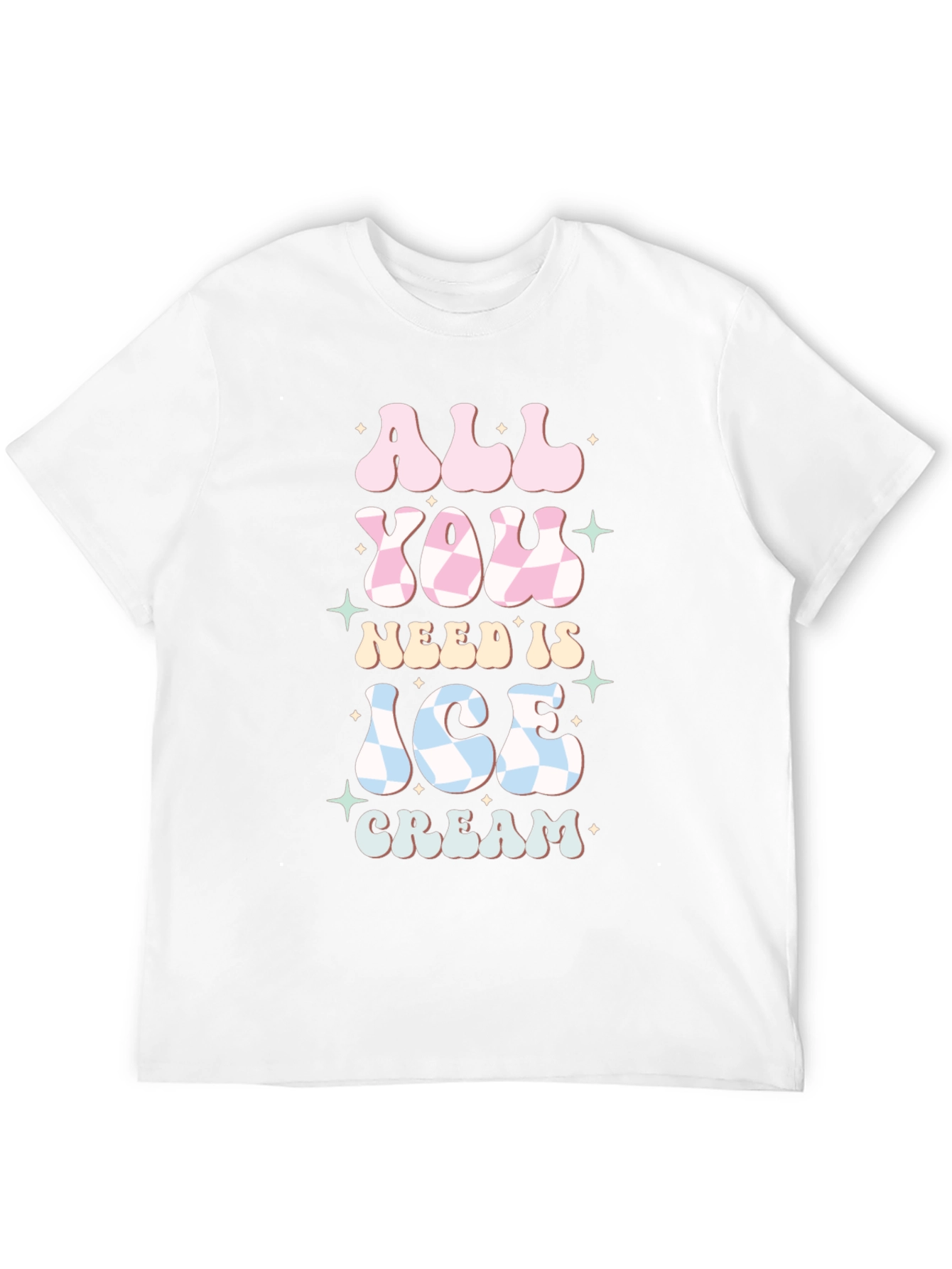 Black All You Need Is Ice Cream Graphic Tee view 12
