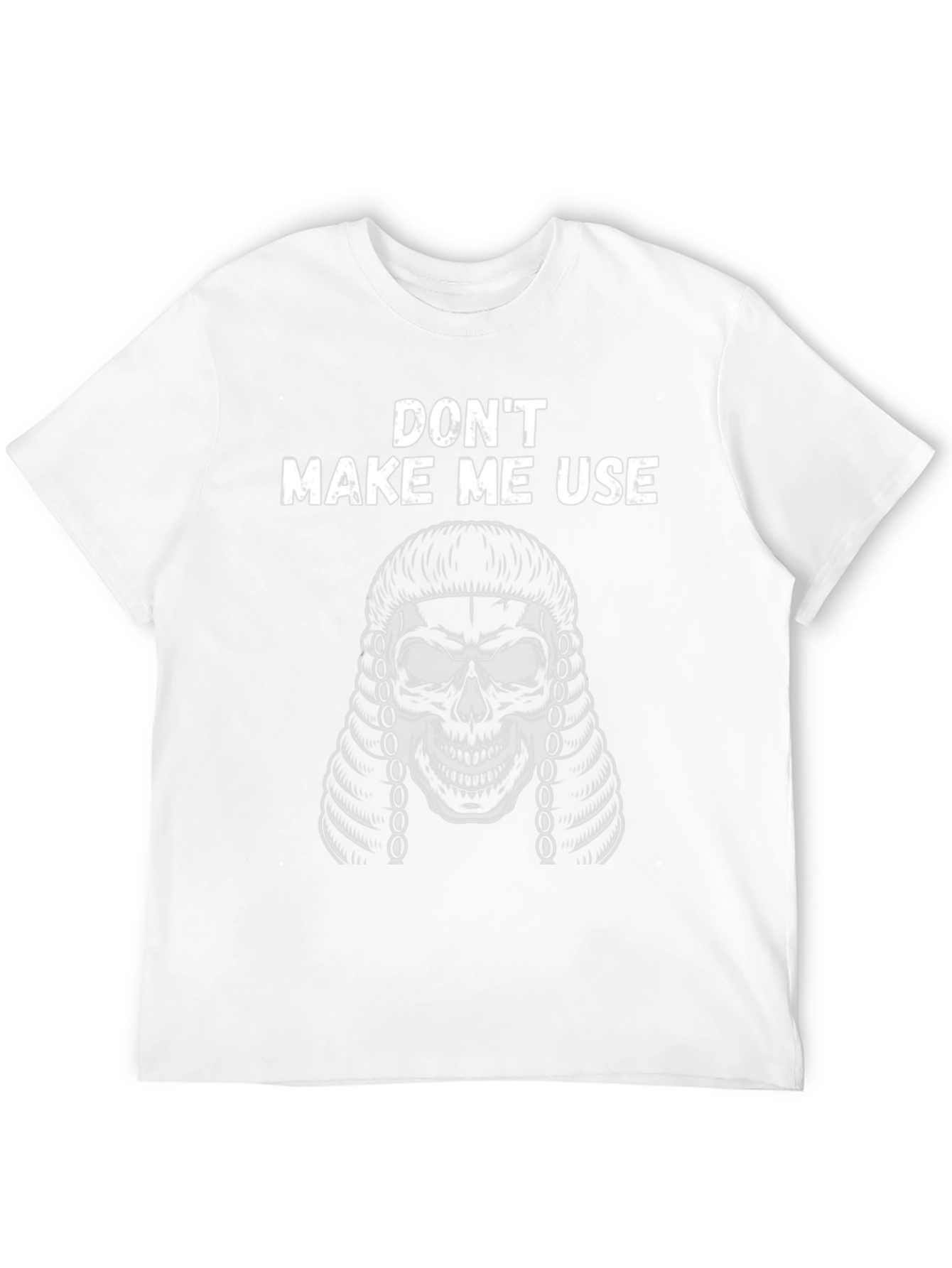 Black Don't Make Me Use Lawyer Skull T-Shirt view 12