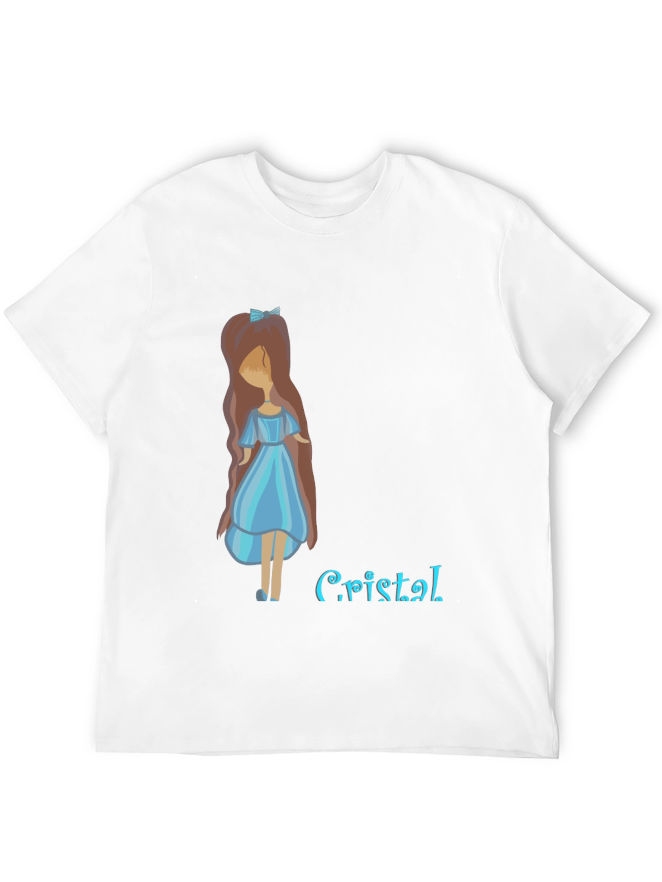 Black Girl with Blue Dress T-Shirt view 12