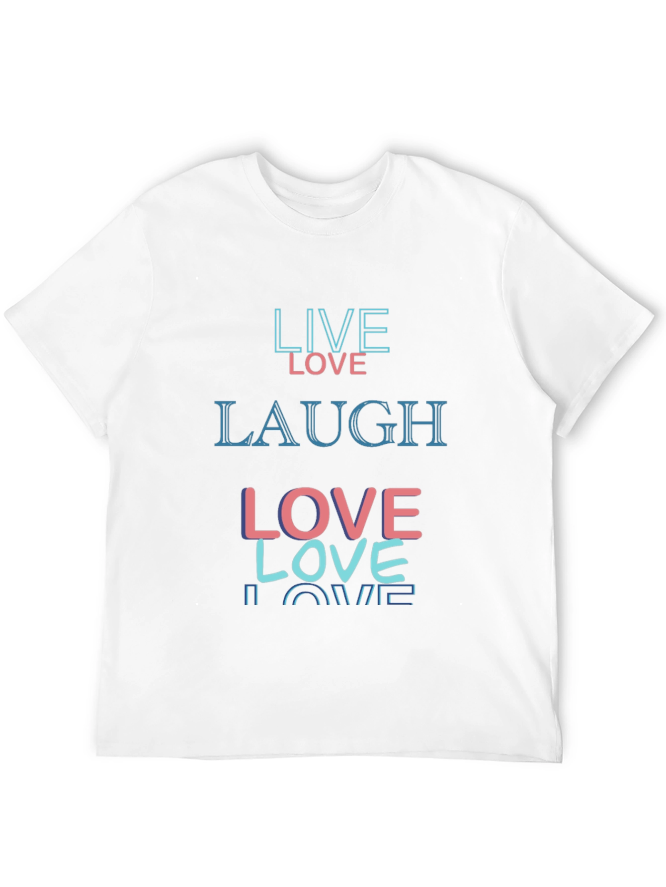 Black Live Love Laugh Graphic Tee - Black Casual Shirt view 12