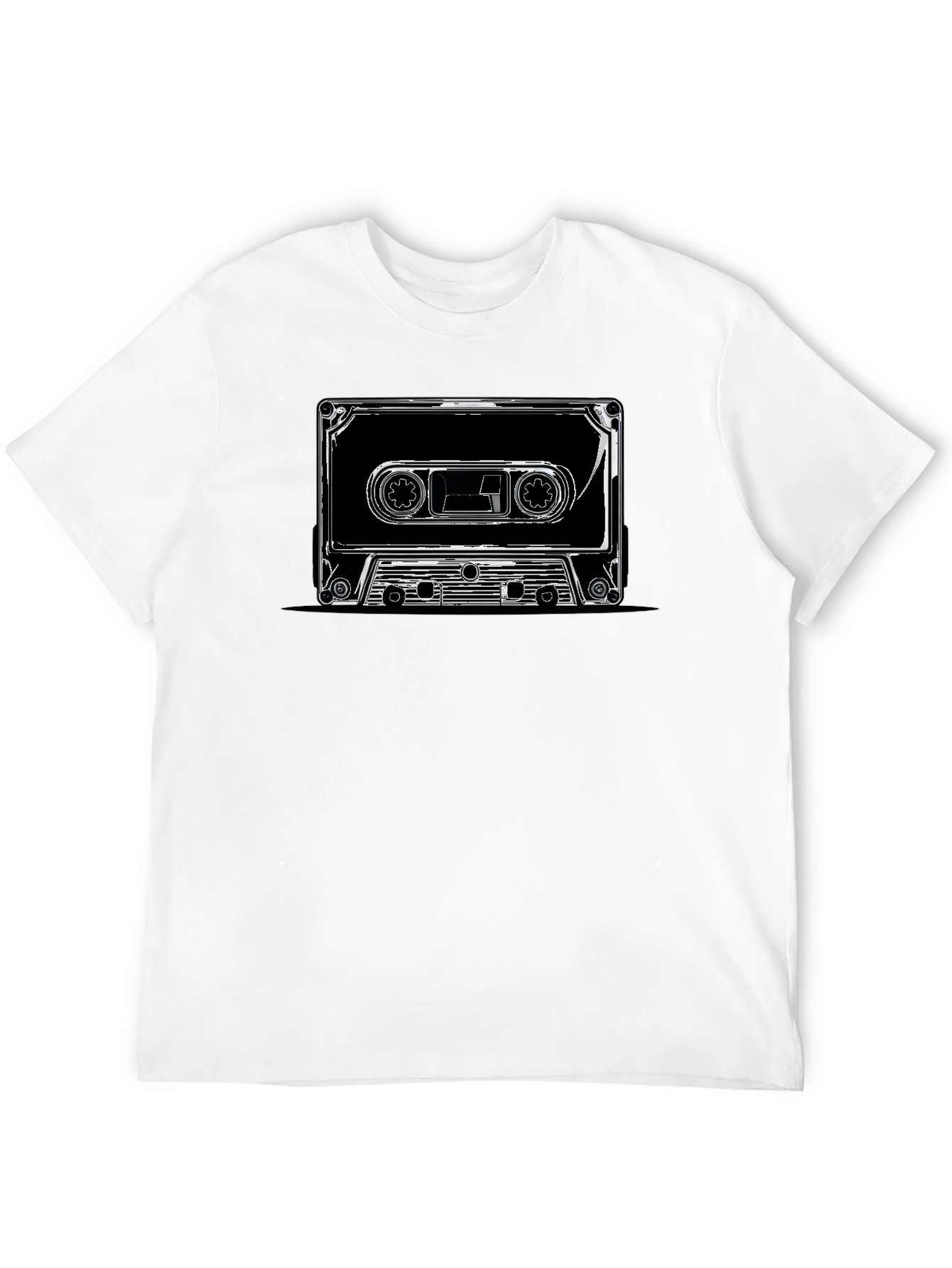 Black Retro Cassette Tape Graphic T-Shirt - Classic Music Tee view 12