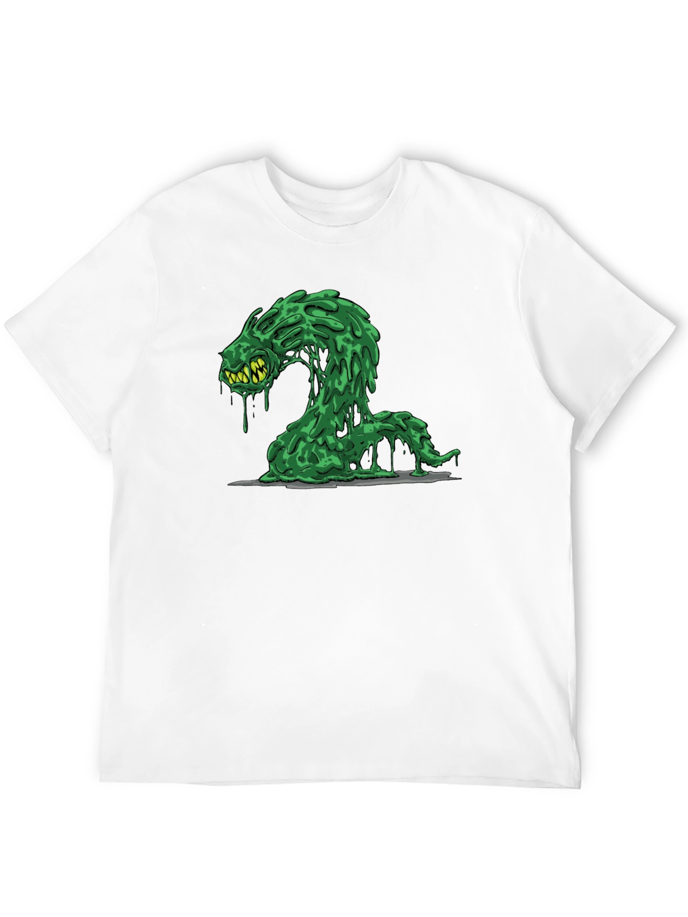 Black Slime Monster Graphic T-Shirt - Unique Creature Design view 12