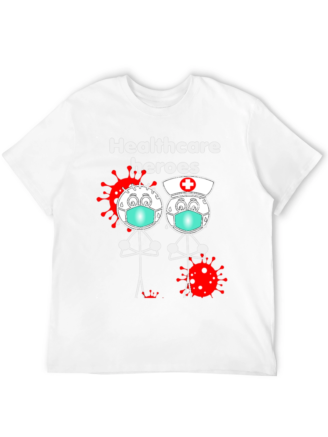 Black Healthcare Heroes Graphic T-Shirt view 12