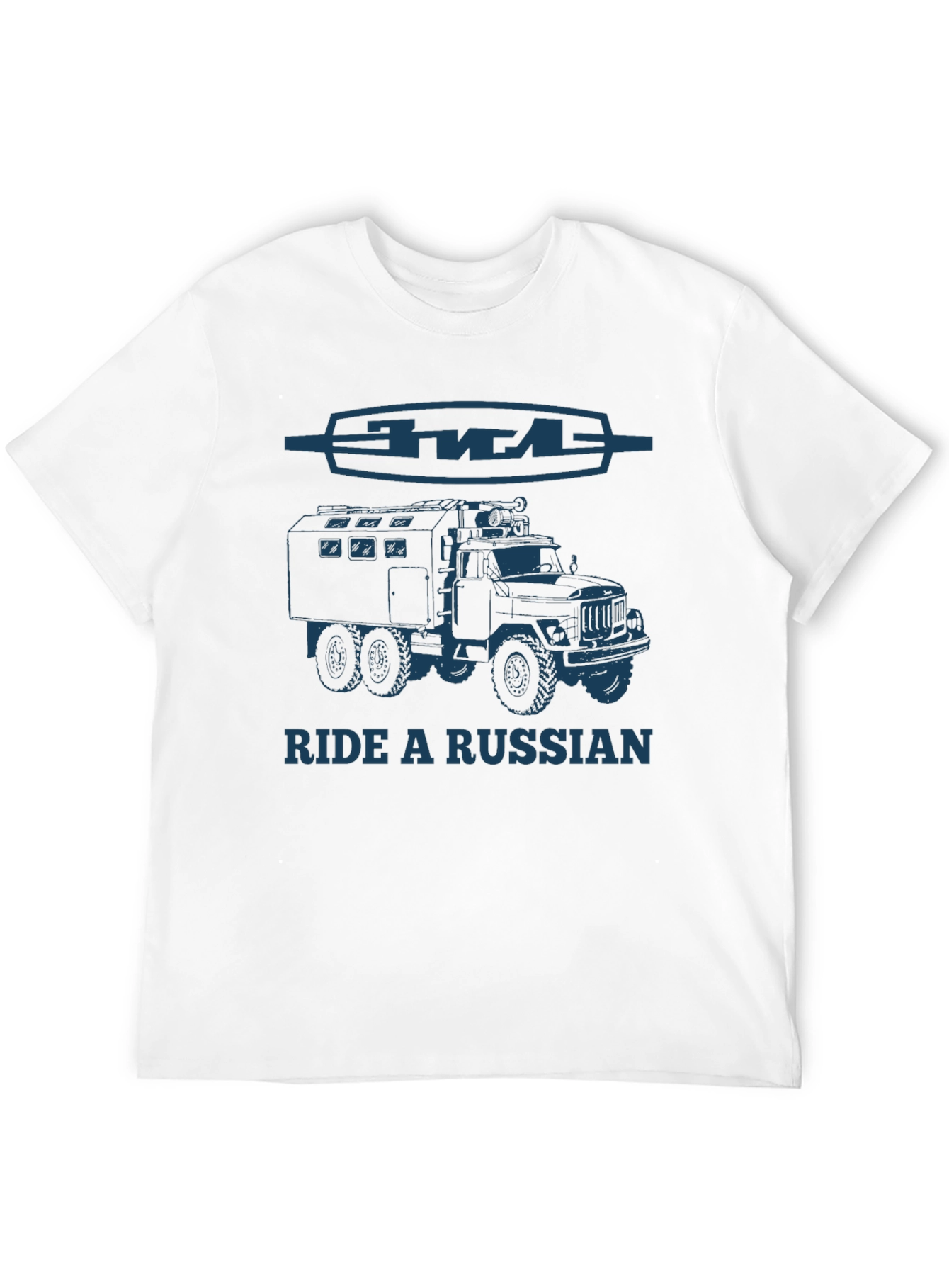 Black Ride a Russian Truck T-Shirt - Black view 12