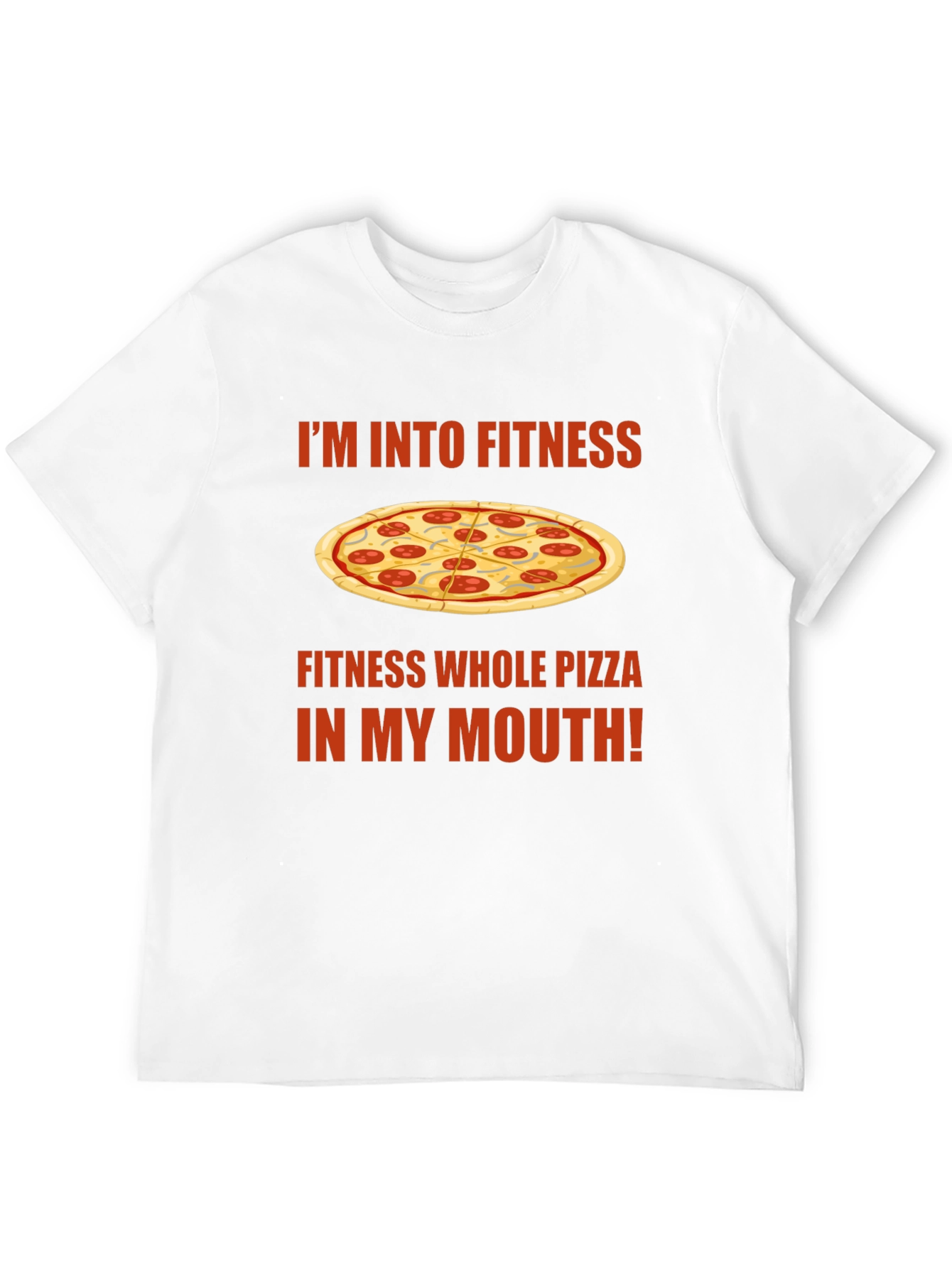 Black Funny Pizza Fitness Graphic T-Shirt view 12