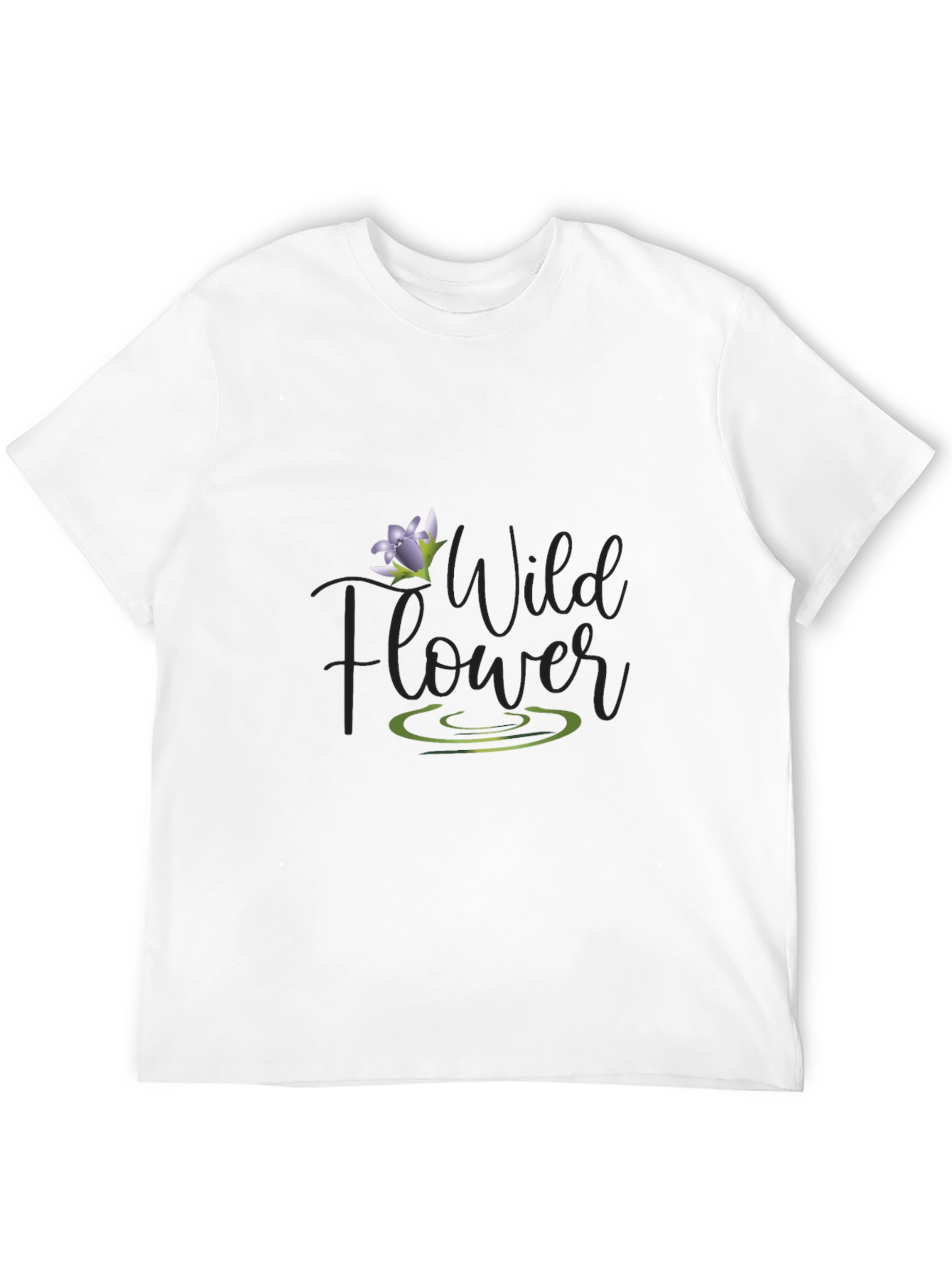 Black Wildflower Graphic Tee - Men's Black T-Shirt view 12