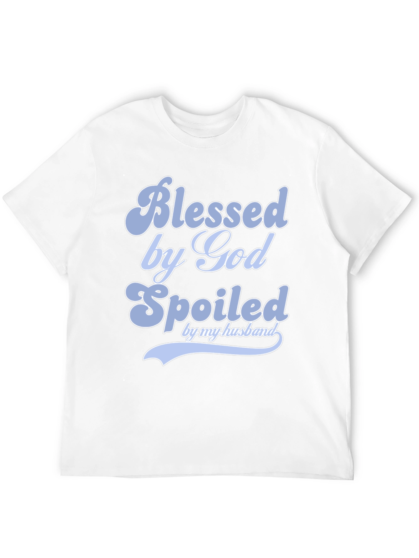 Black Blessed by God Spoiled by Husband T-Shirt view 12