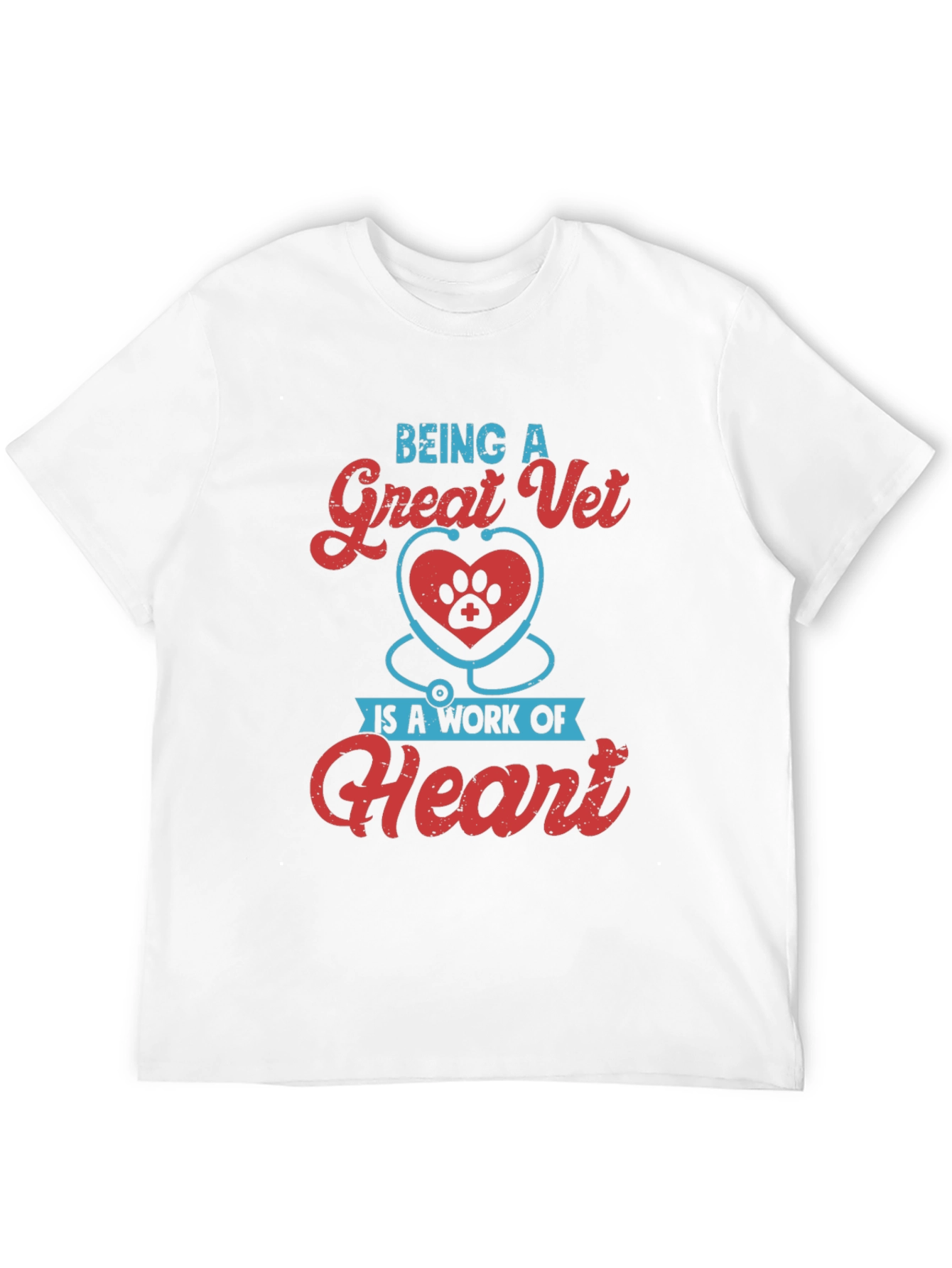 Black Great Vet Heart Paw T-Shirt - Veterinarian Gift view 12