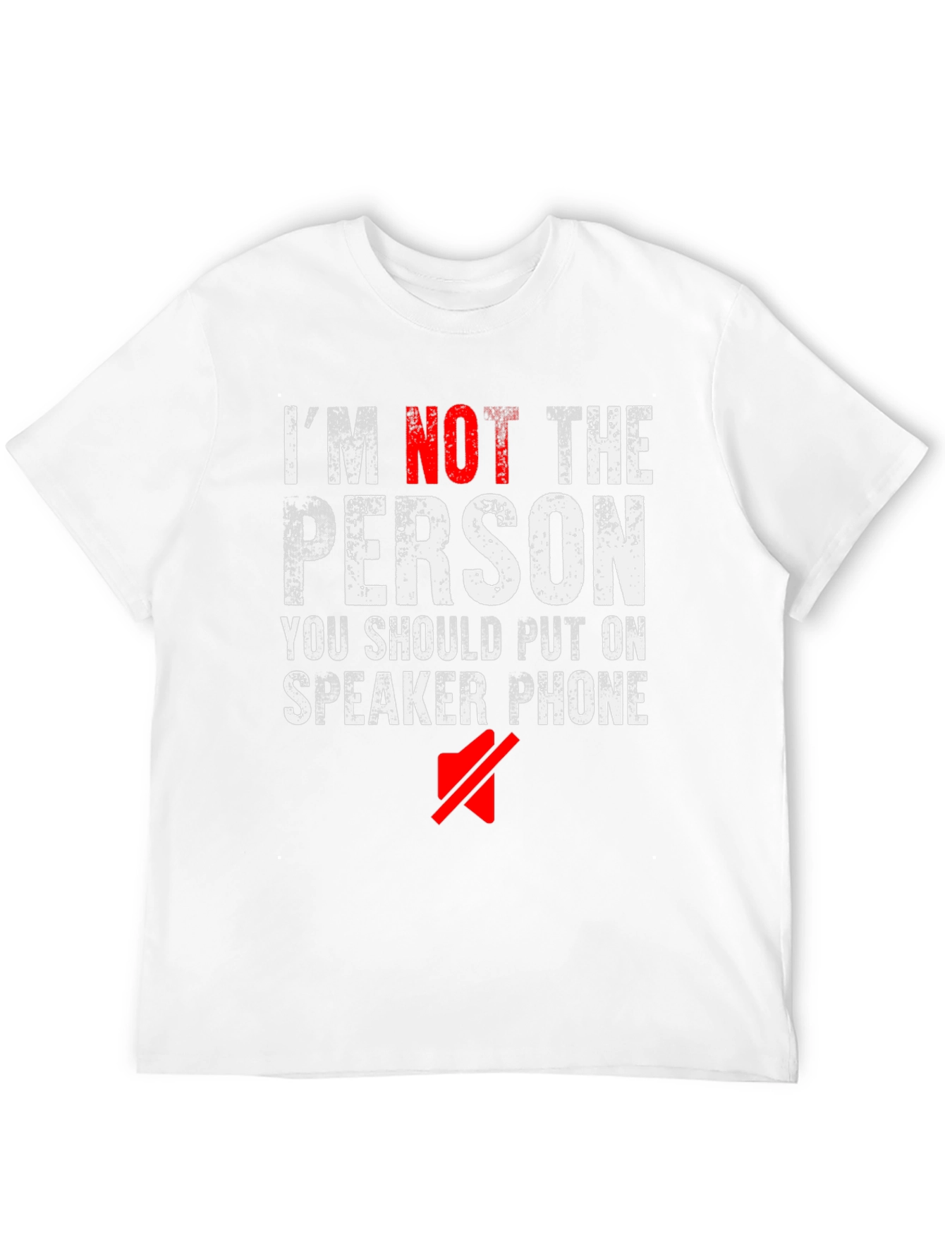 Black I'm Not The Person Speaker Phone Funny Black T-Shirt view 12