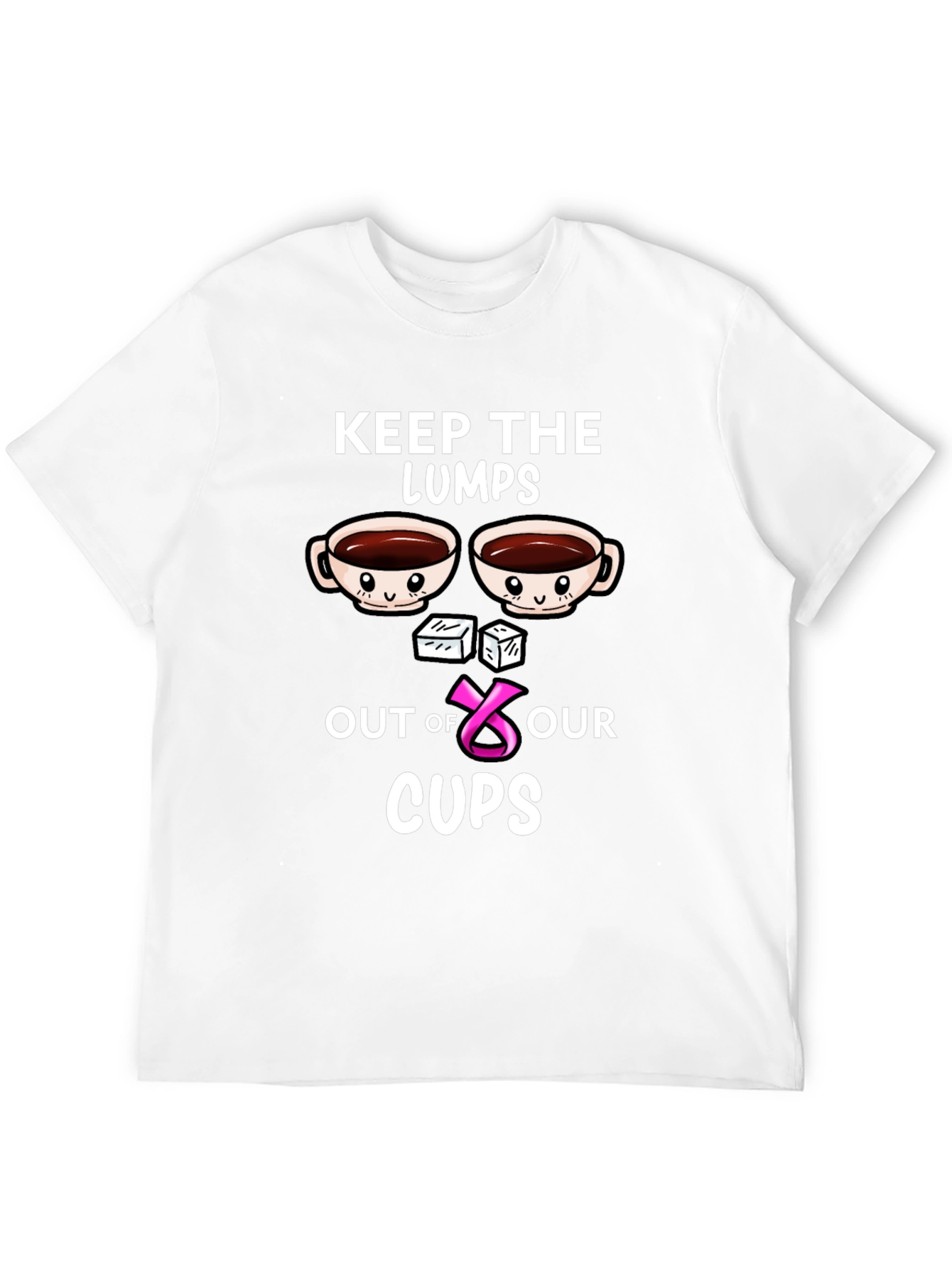 Black Keep the Lumps Out of Our Cups Breast Cancer Awareness T-Shirt view 12