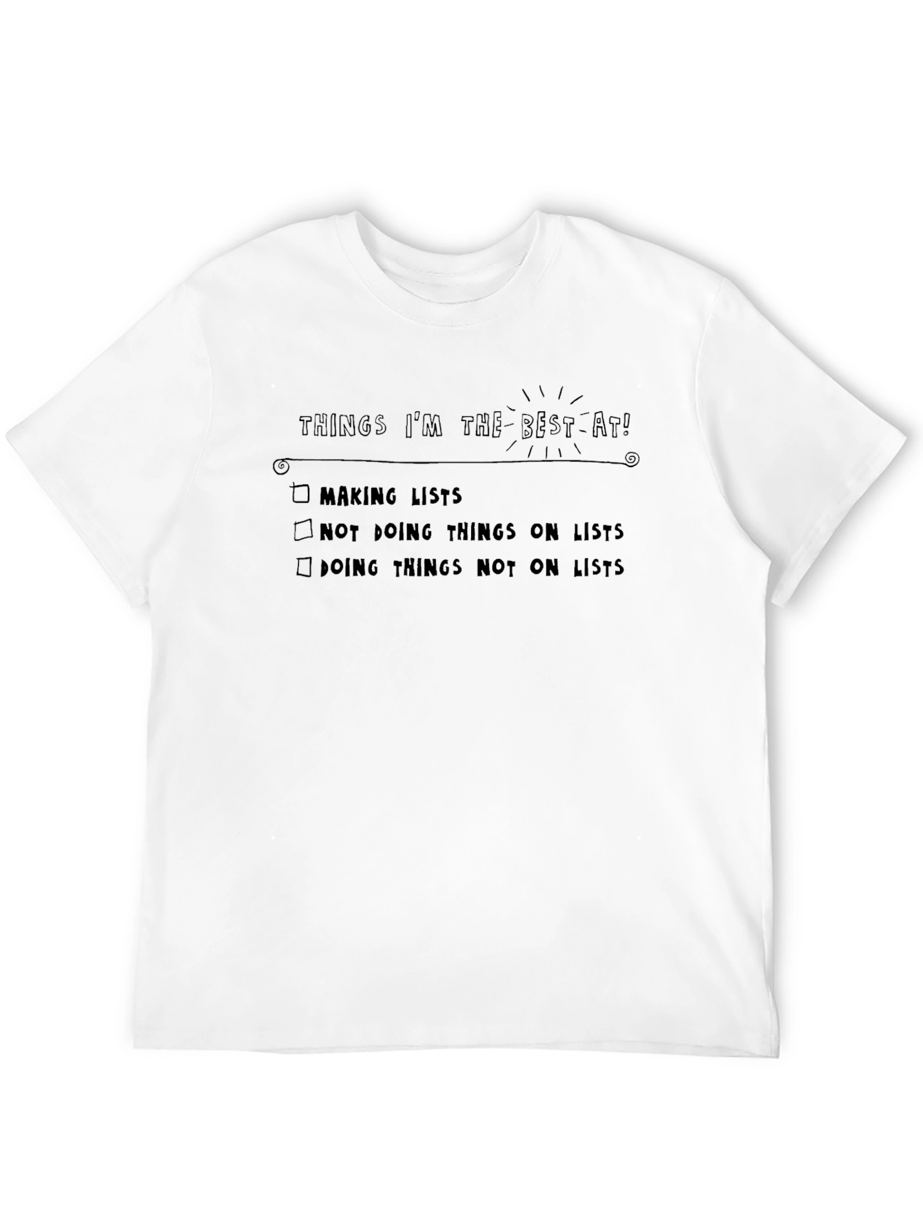 Black Things I'm Best At T-Shirt - Funny List Tee view 12