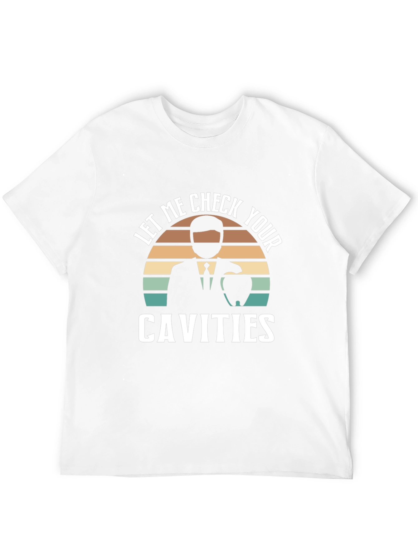 Black Dentist Check Cavities Retro Style T-Shirt view 12